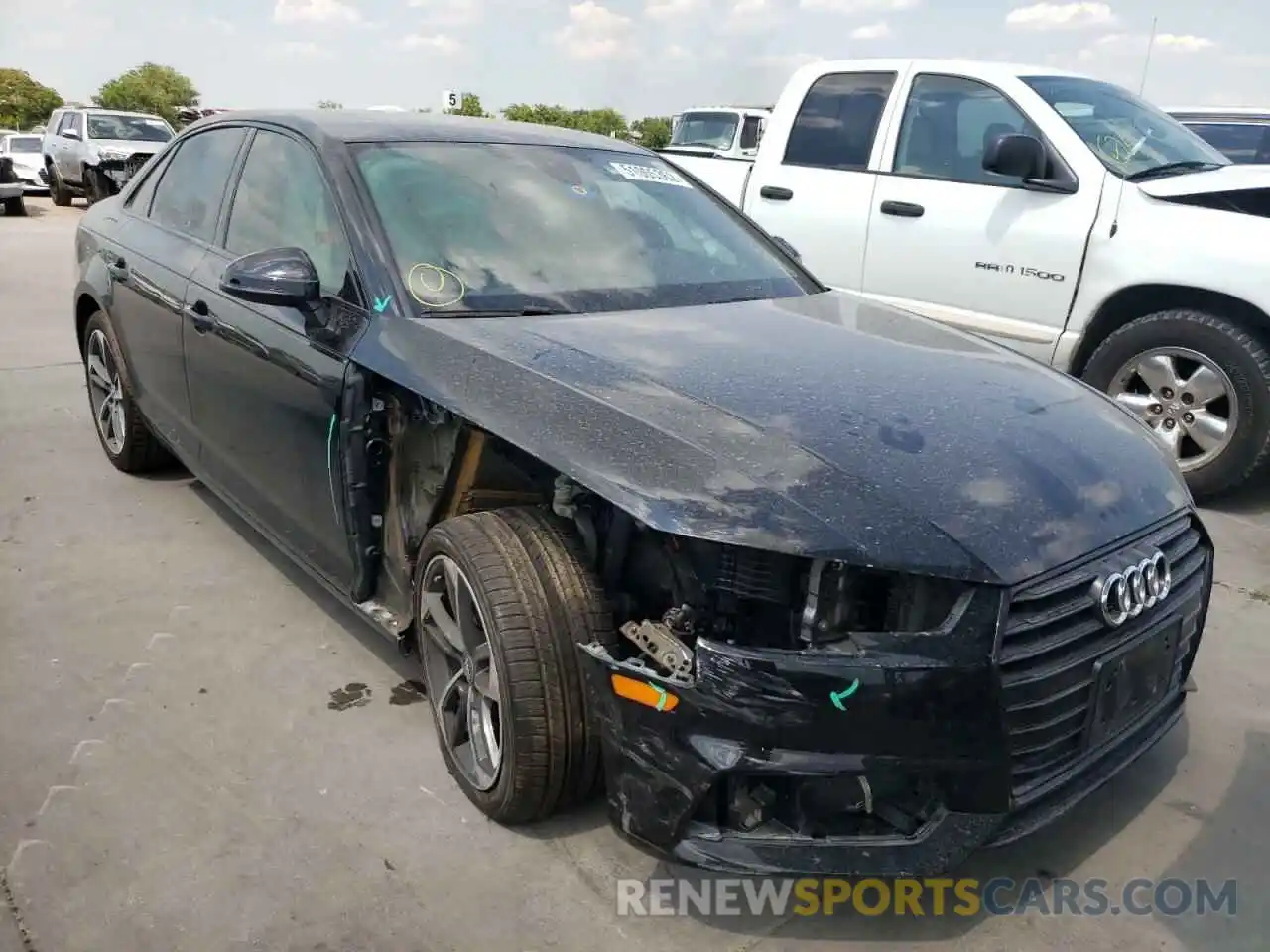 1 Photograph of a damaged car WAUGMAF43KN020555 AUDI A4 2019