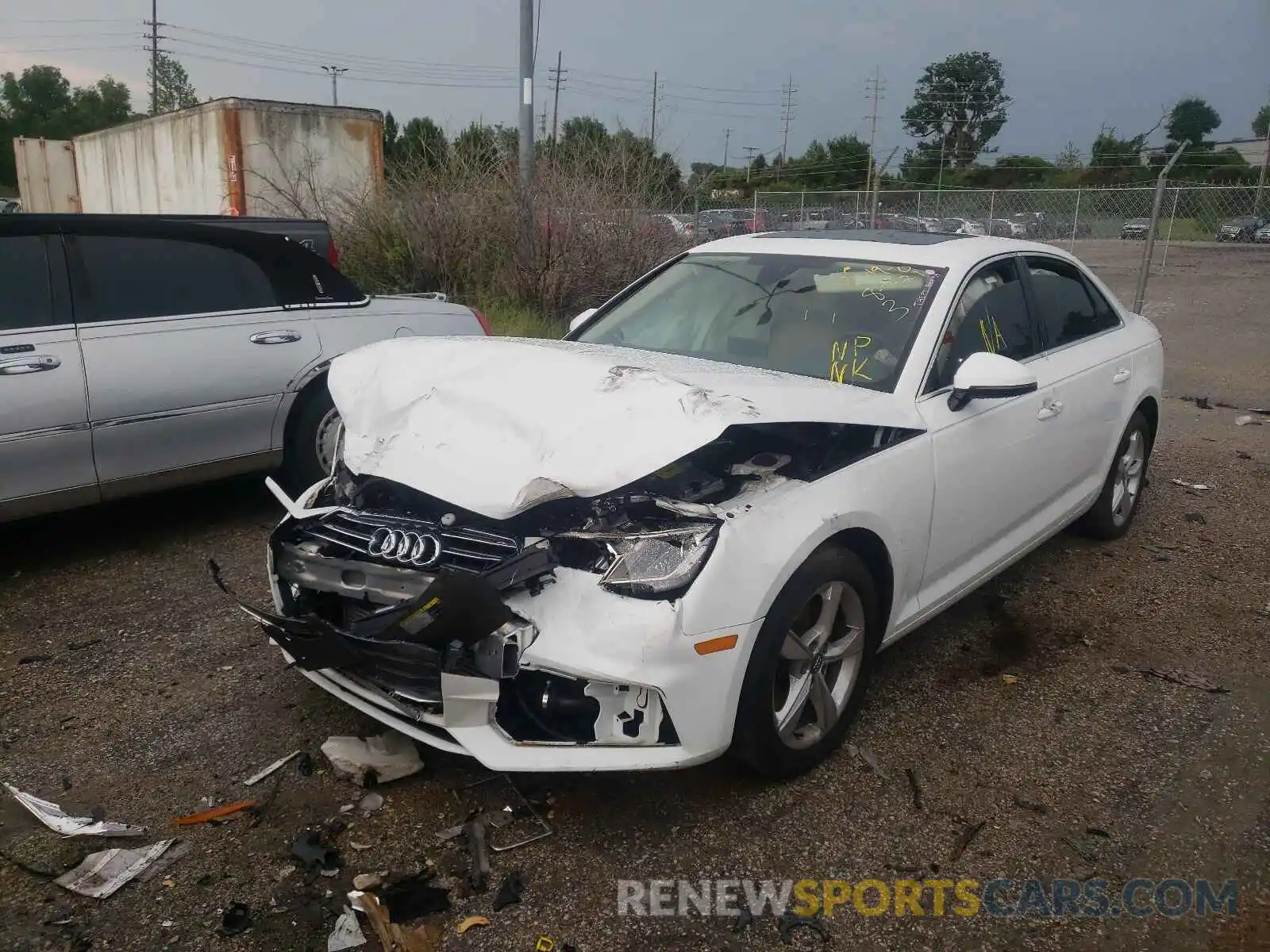 2 Photograph of a damaged car WAUGMAF44KA020586 AUDI A4 2019