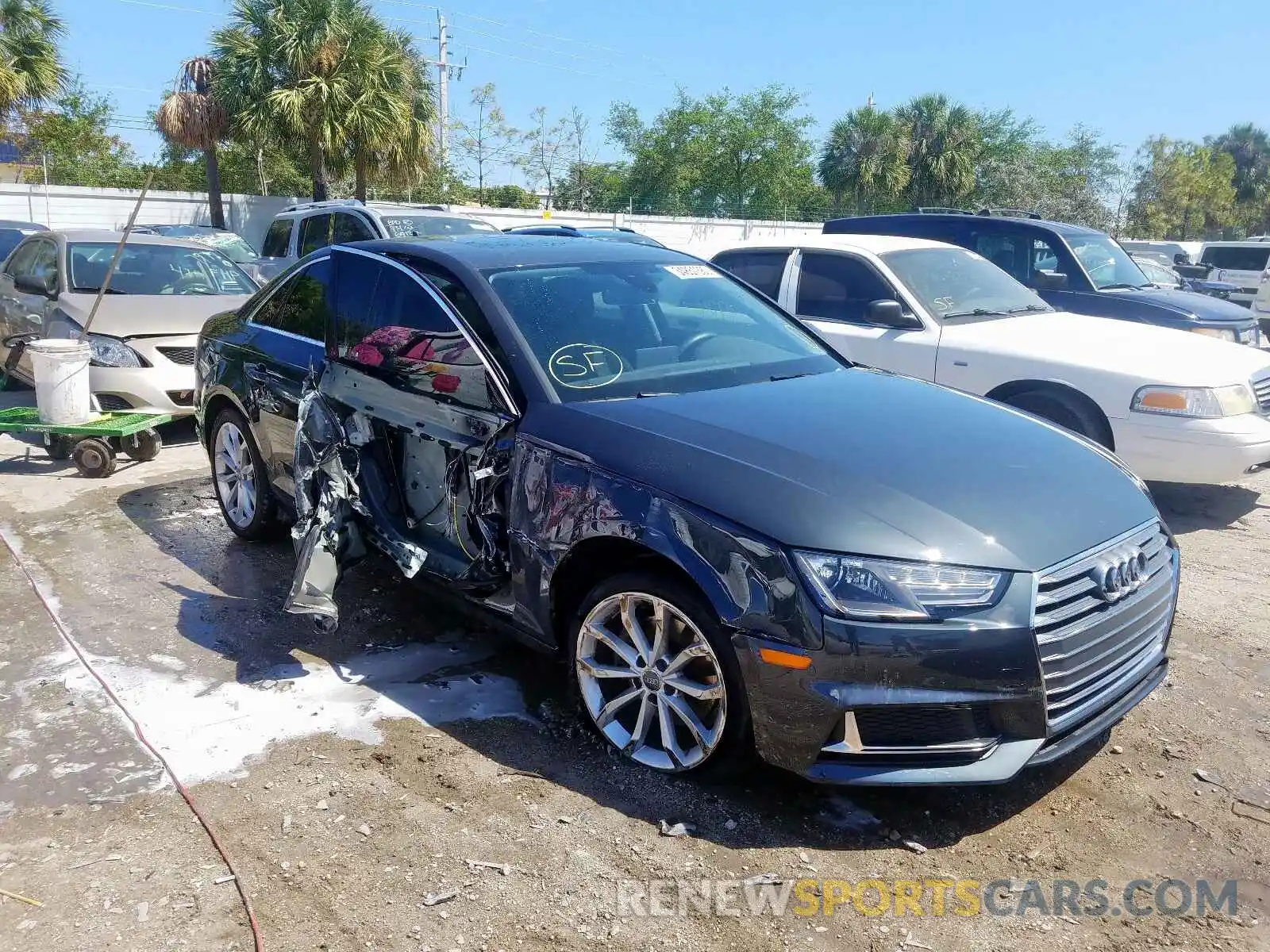 1 Photograph of a damaged car WAUGMAF44KA034682 AUDI A4 2019