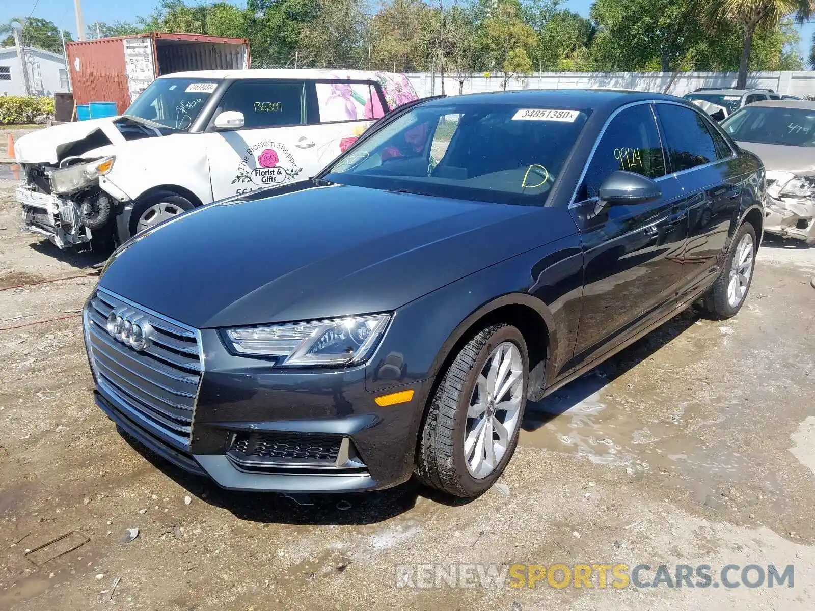 2 Photograph of a damaged car WAUGMAF44KA034682 AUDI A4 2019