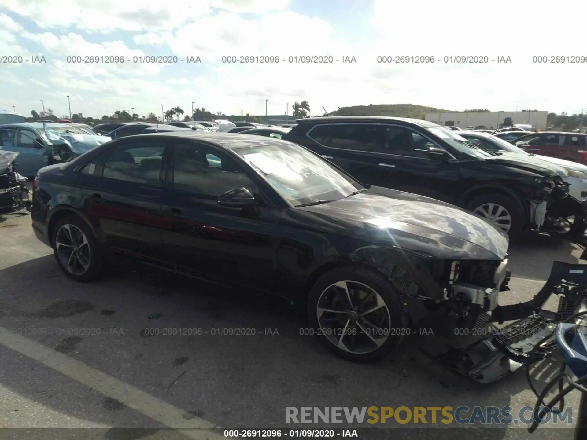 1 Photograph of a damaged car WAUGMAF44KA113429 AUDI A4 2019