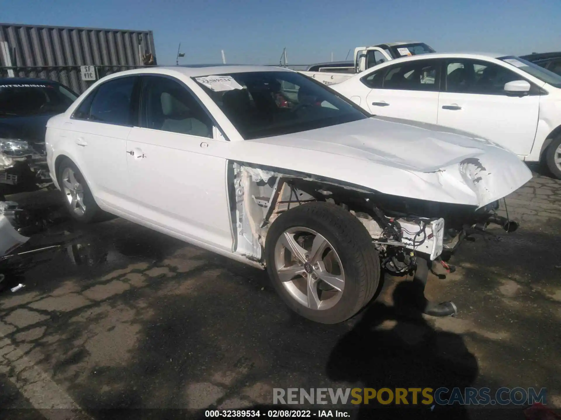 1 Photograph of a damaged car WAUGMAF44KN011363 AUDI A4 2019