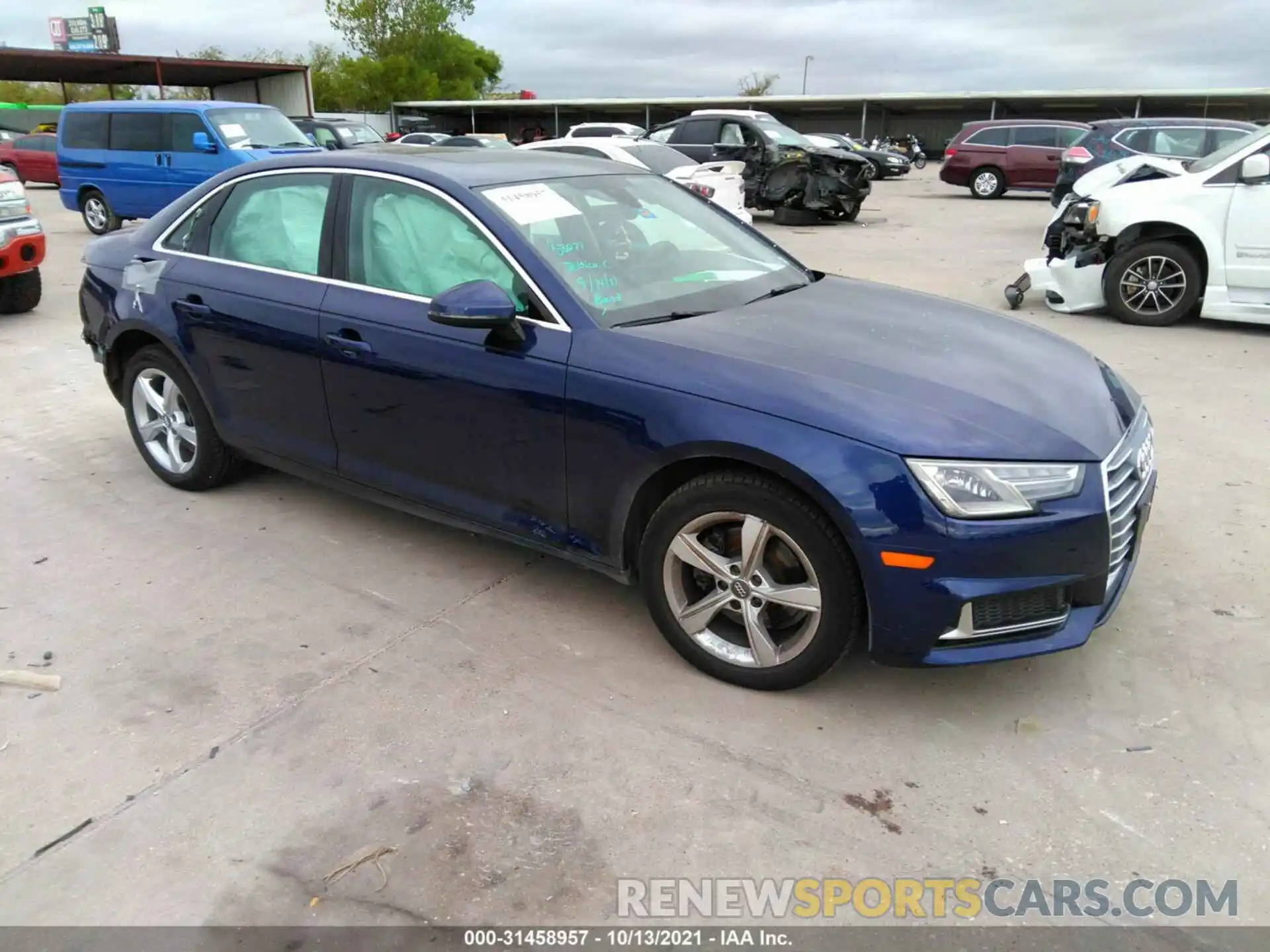 1 Photograph of a damaged car WAUGMAF45KA020001 AUDI A4 2019