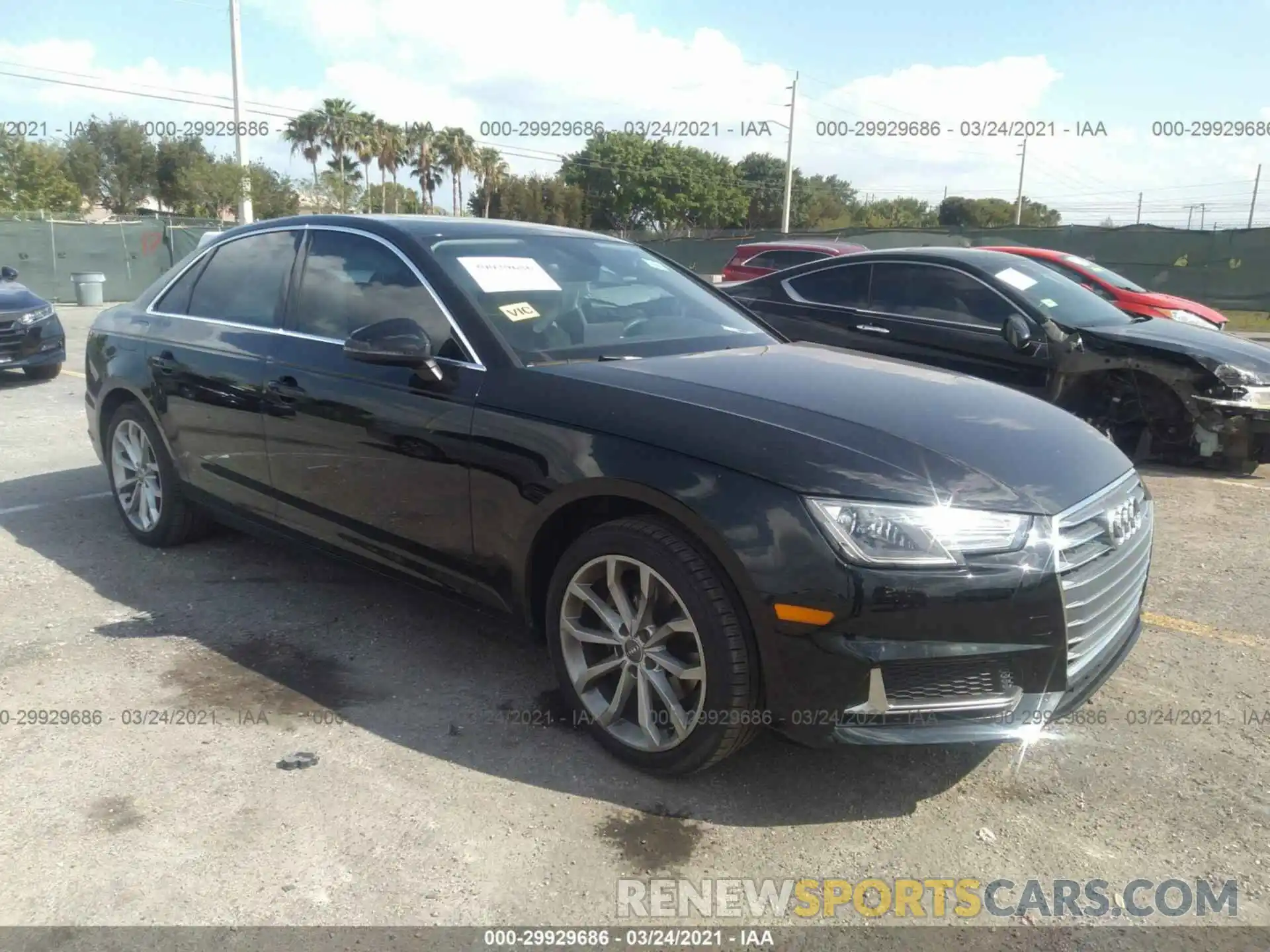 1 Photograph of a damaged car WAUGMAF45KN002431 AUDI A4 2019