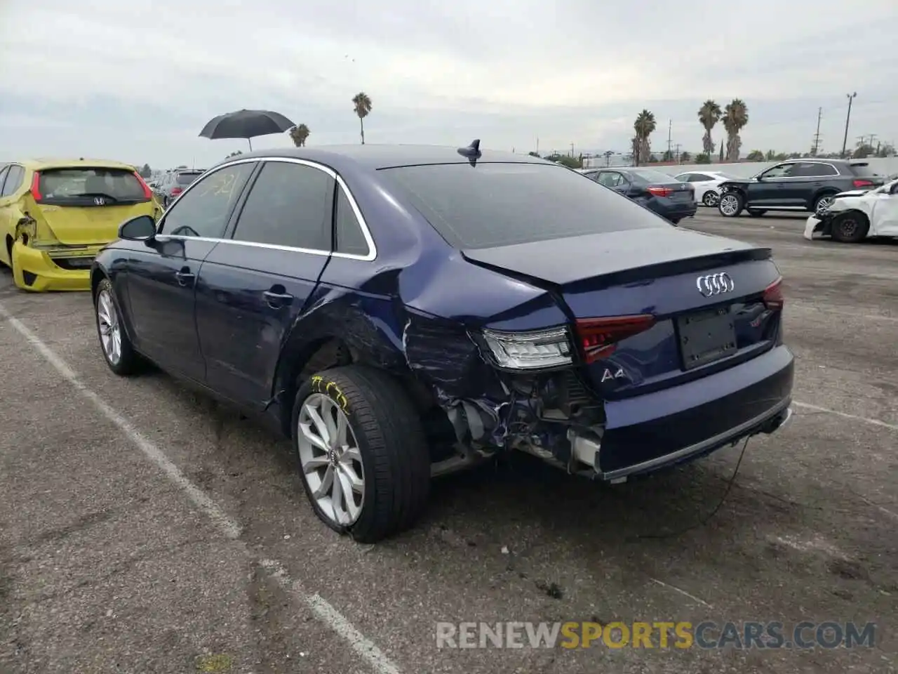 3 Photograph of a damaged car WAUGMAF45KN004650 AUDI A4 2019