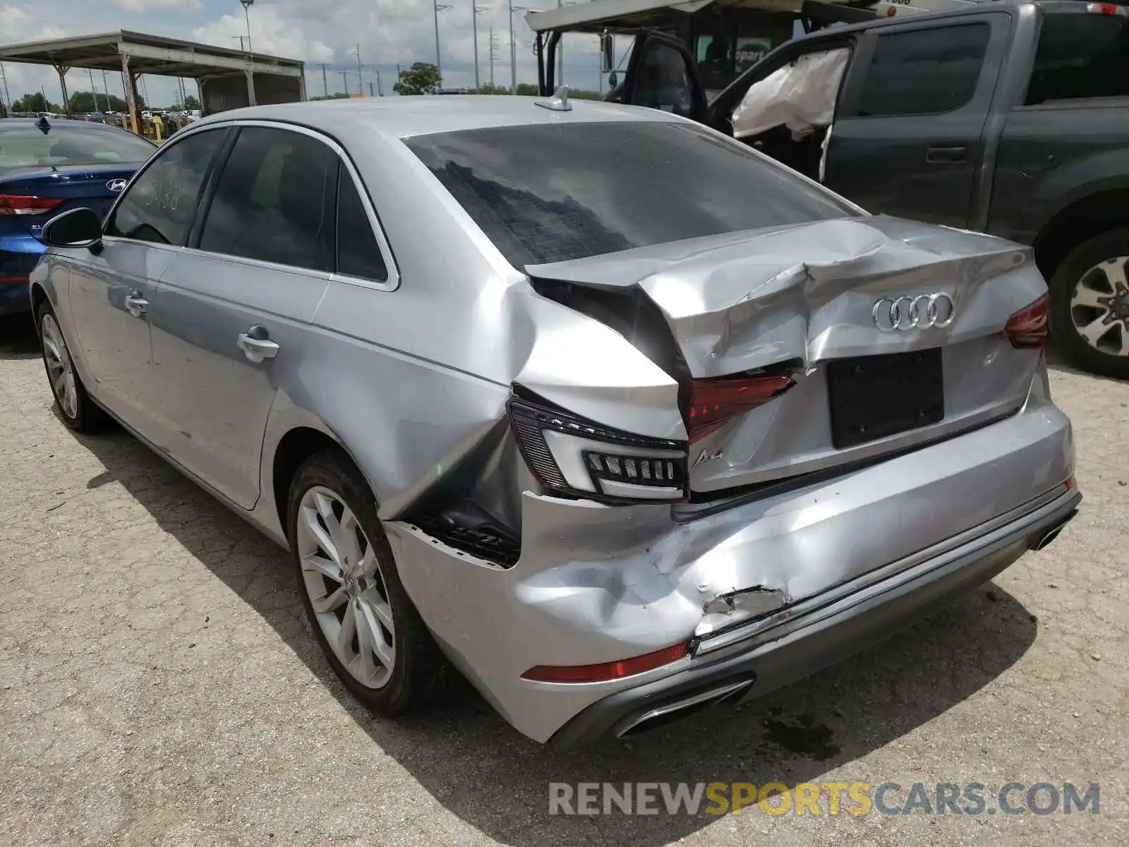 3 Photograph of a damaged car WAUGMAF45KN010142 AUDI A4 2019