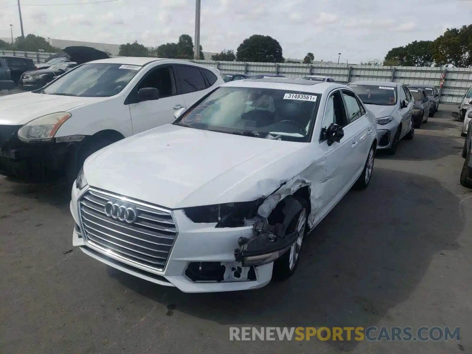 2 Photograph of a damaged car WAUGMAF45KN010285 AUDI A4 2019