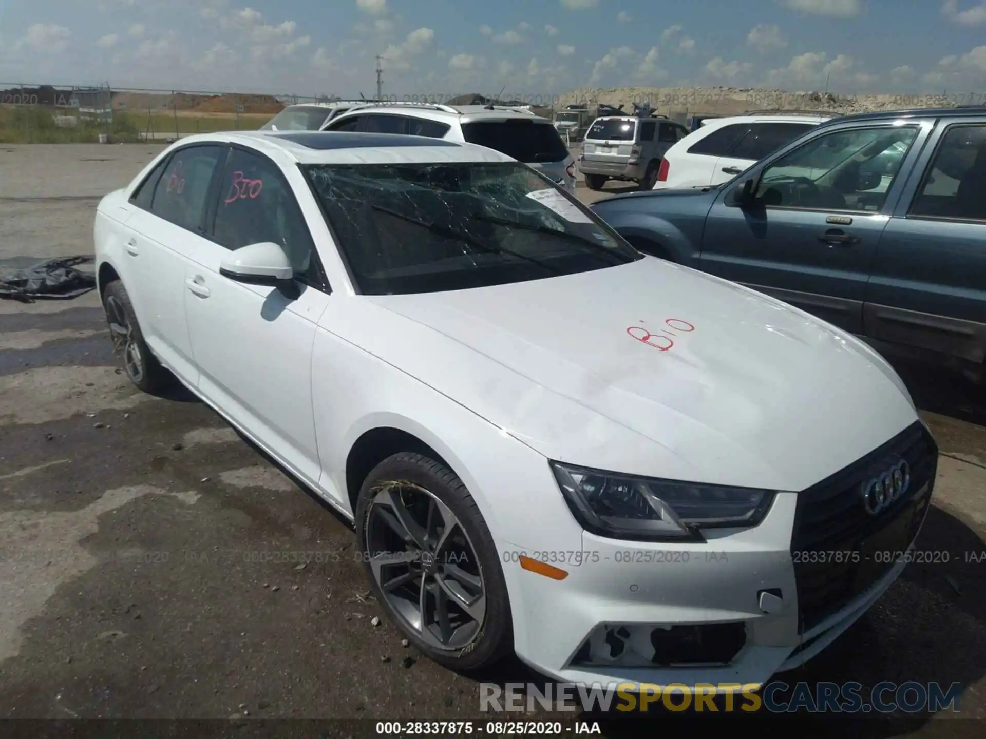 1 Photograph of a damaged car WAUGMAF45KN020413 AUDI A4 2019