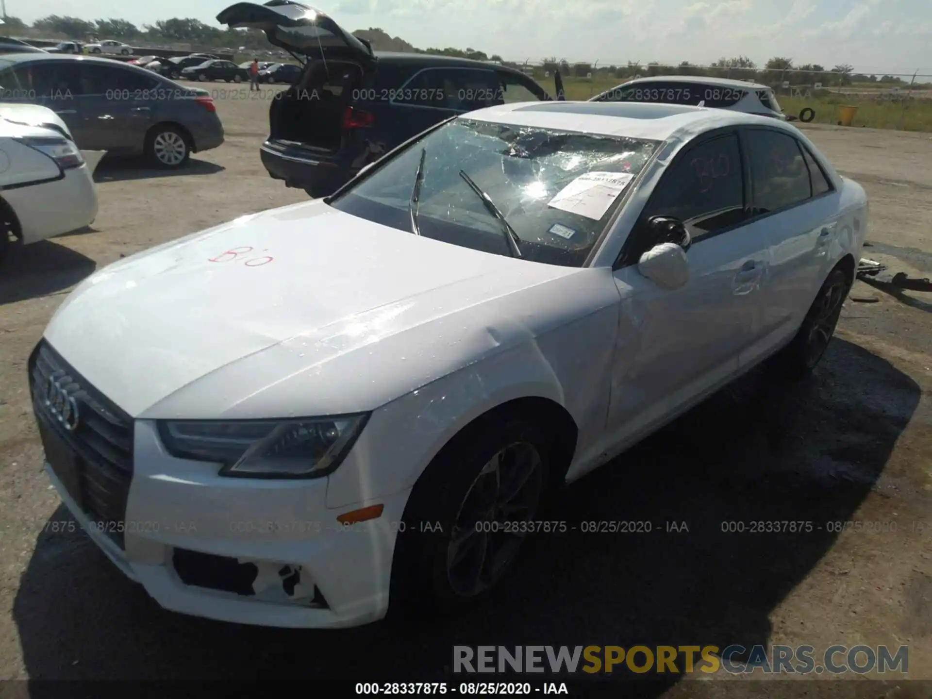 2 Photograph of a damaged car WAUGMAF45KN020413 AUDI A4 2019