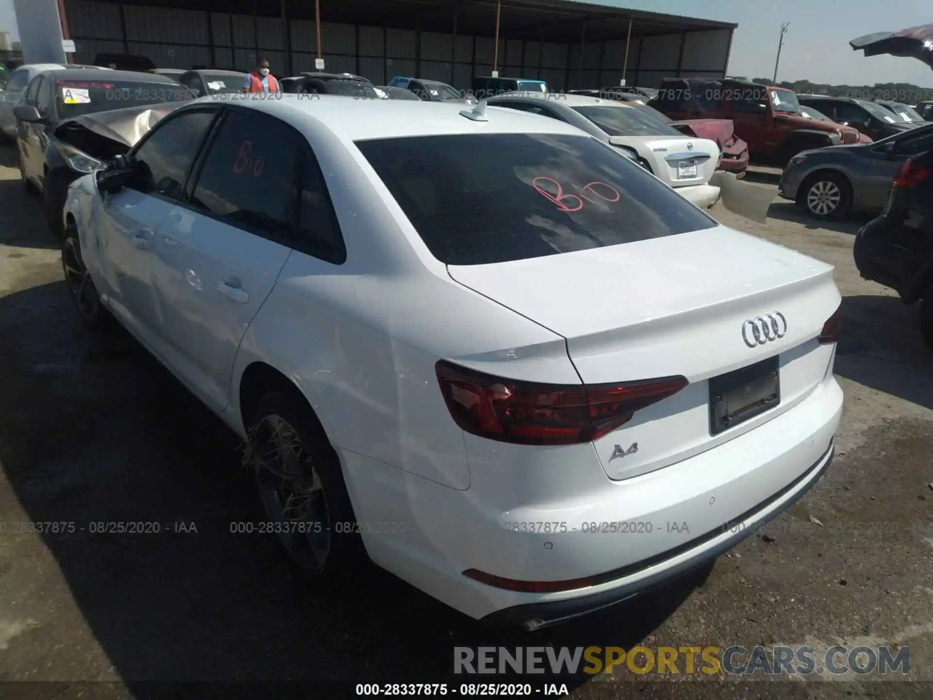 3 Фотография поврежденного автомобиля WAUGMAF45KN020413 AUDI A4 2019