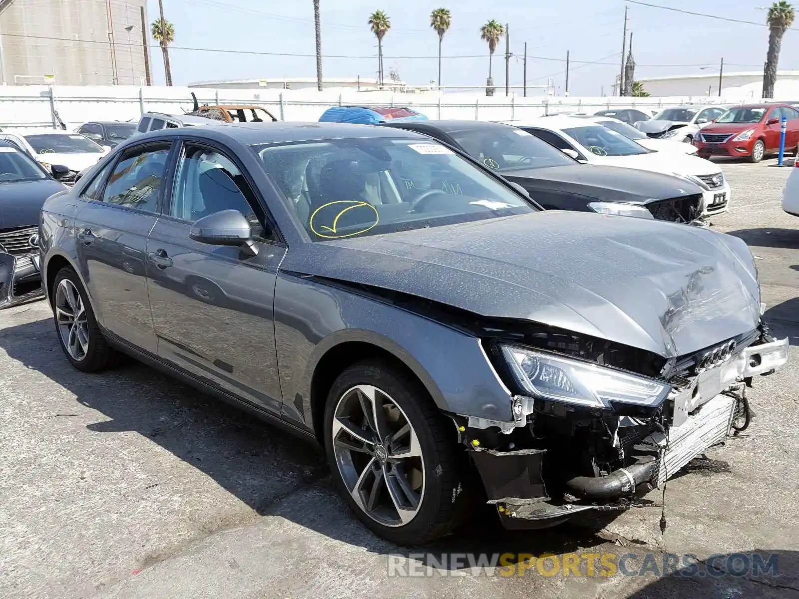 1 Photograph of a damaged car WAUGMAF46KA107017 AUDI A4 2019