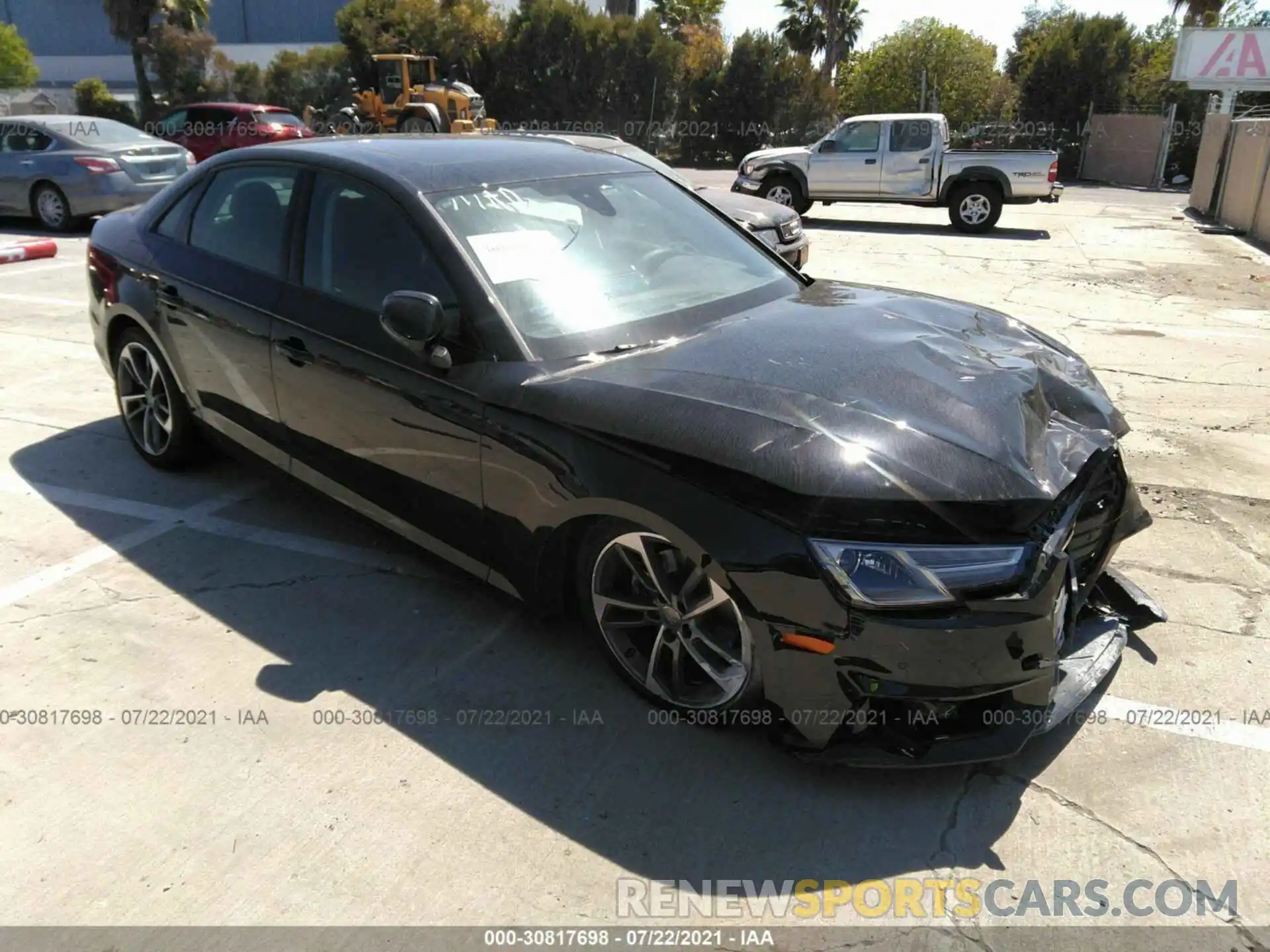 1 Photograph of a damaged car WAUGMAF46KA114355 AUDI A4 2019