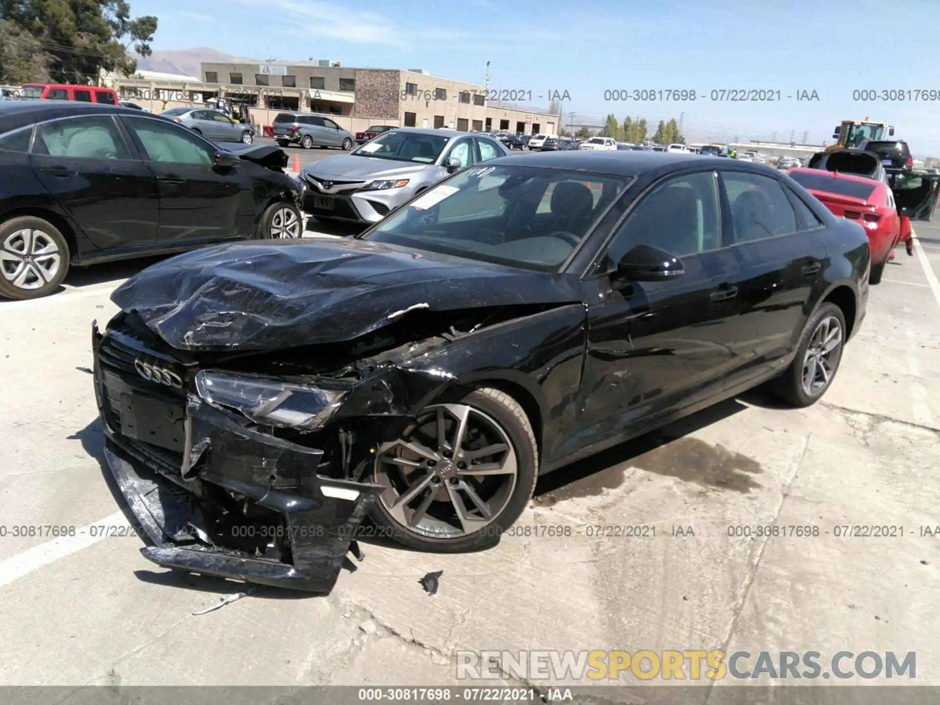 2 Photograph of a damaged car WAUGMAF46KA114355 AUDI A4 2019