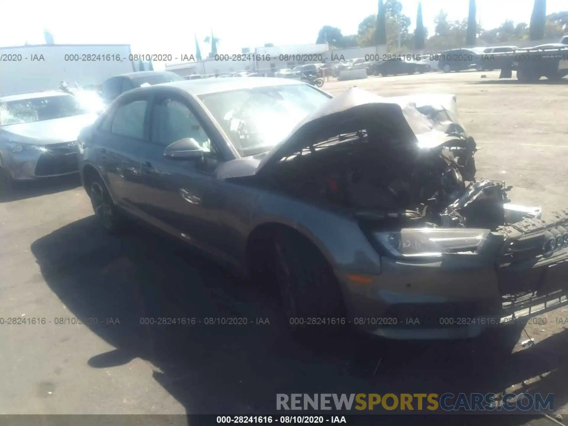 1 Photograph of a damaged car WAUGMAF46KN017424 AUDI A4 2019