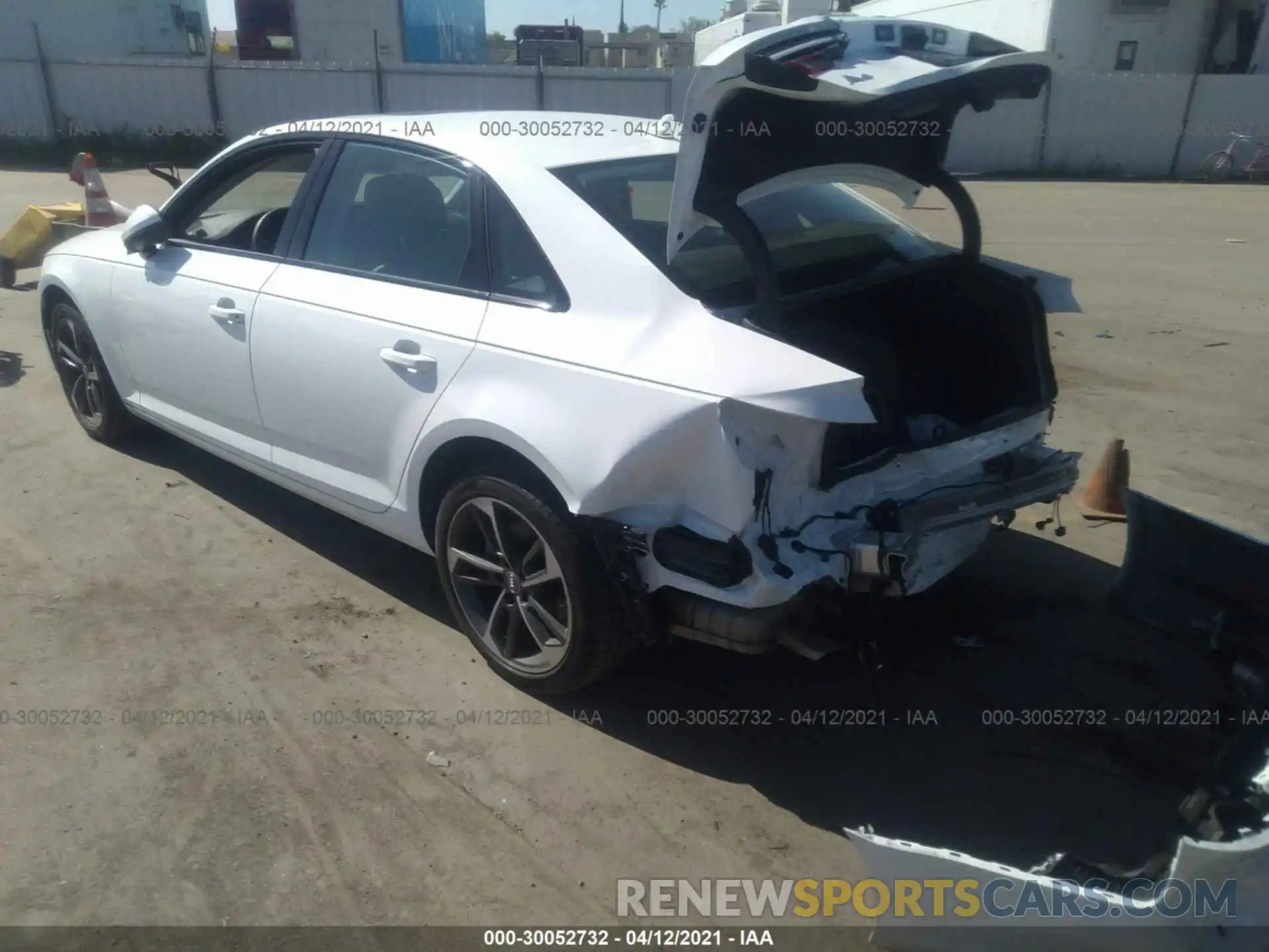 3 Photograph of a damaged car WAUGMAF46KN020694 AUDI A4 2019