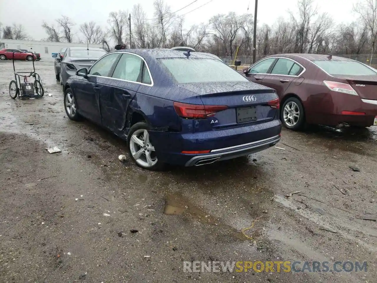 3 Фотография поврежденного автомобиля WAUGMAF47KA011610 AUDI A4 2019