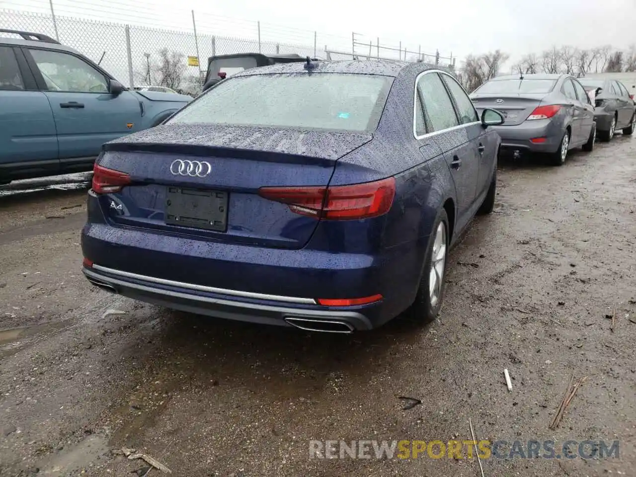 4 Фотография поврежденного автомобиля WAUGMAF47KA011610 AUDI A4 2019