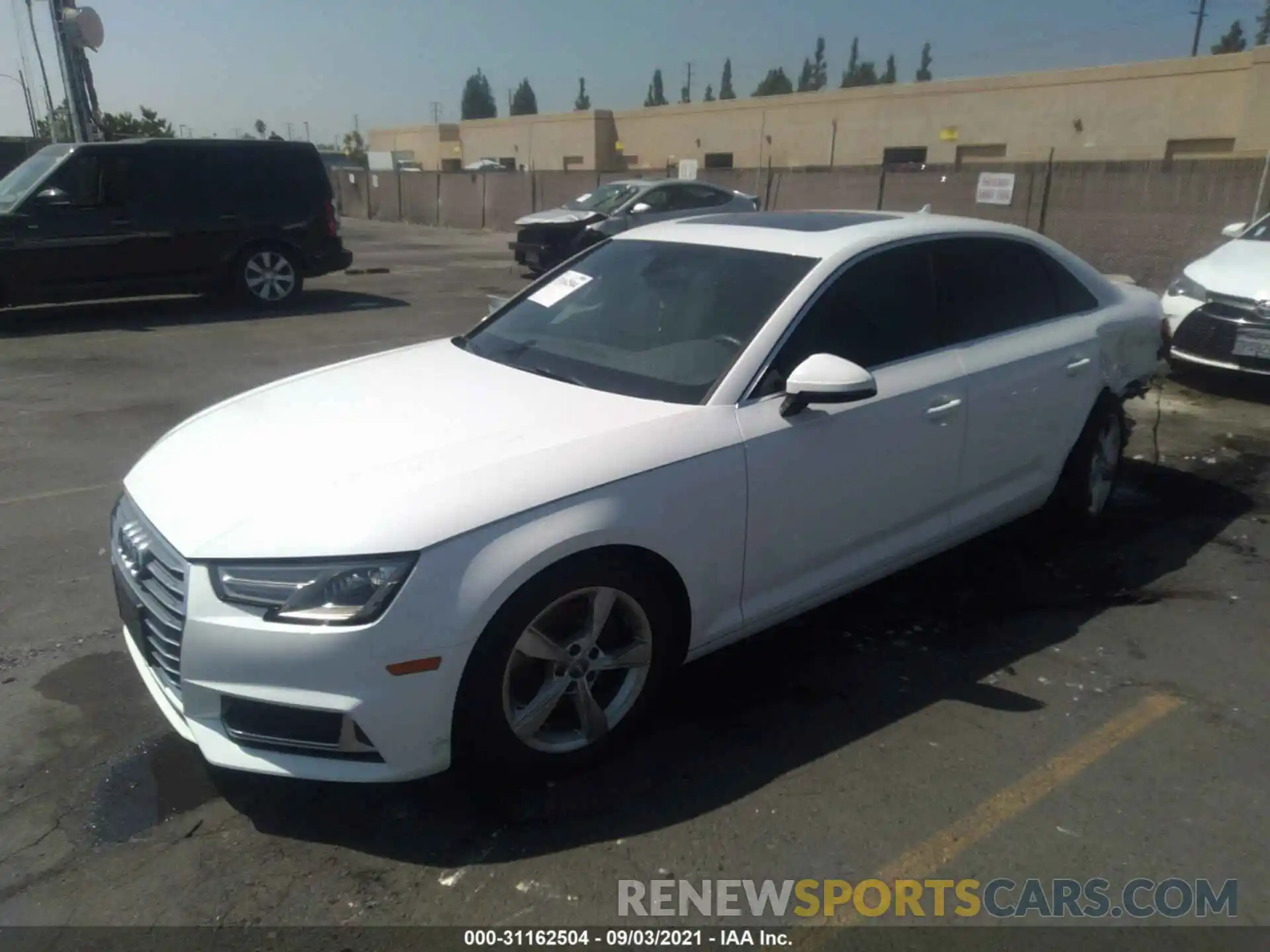 2 Photograph of a damaged car WAUGMAF47KA015592 AUDI A4 2019