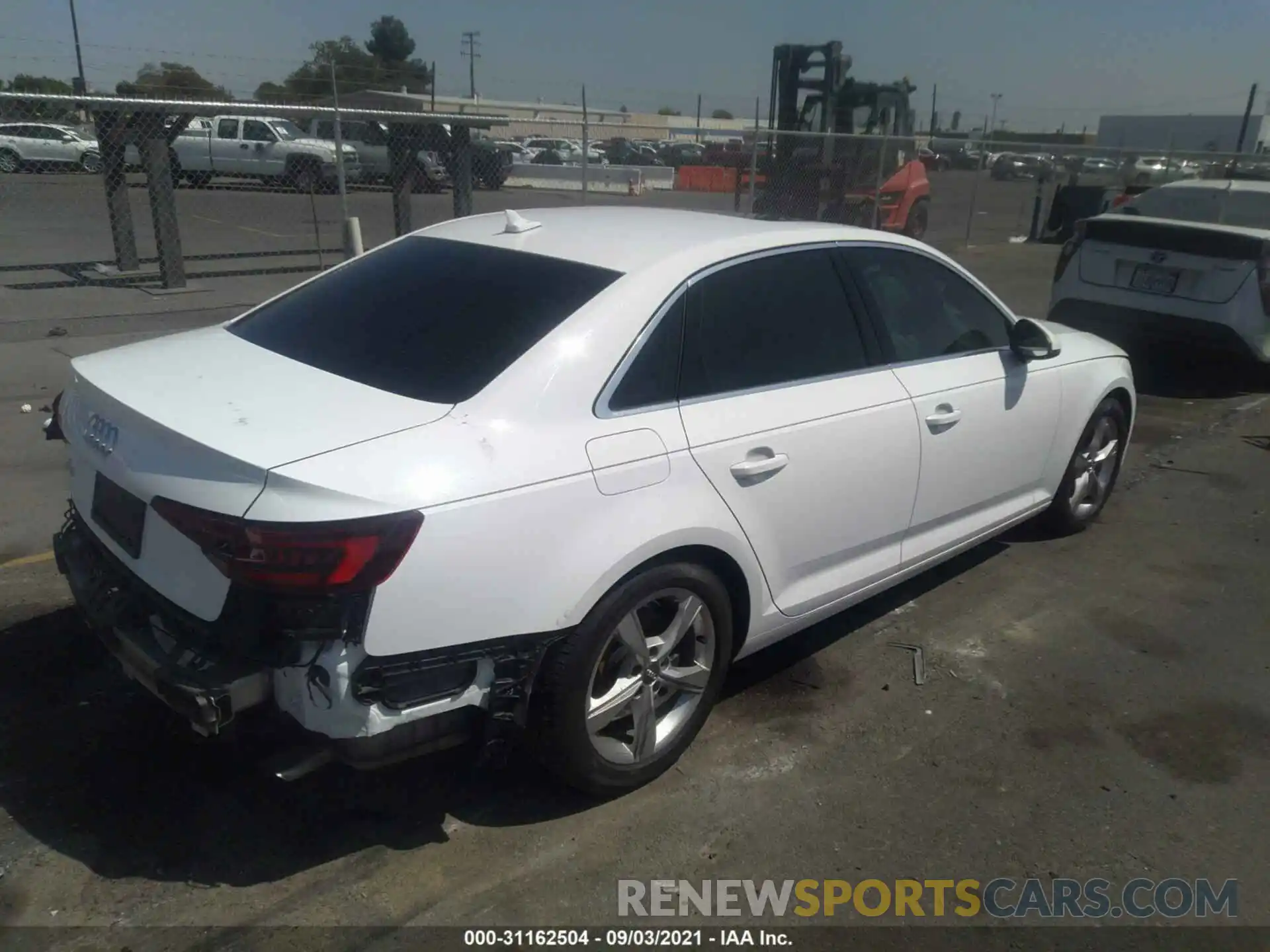 4 Photograph of a damaged car WAUGMAF47KA015592 AUDI A4 2019