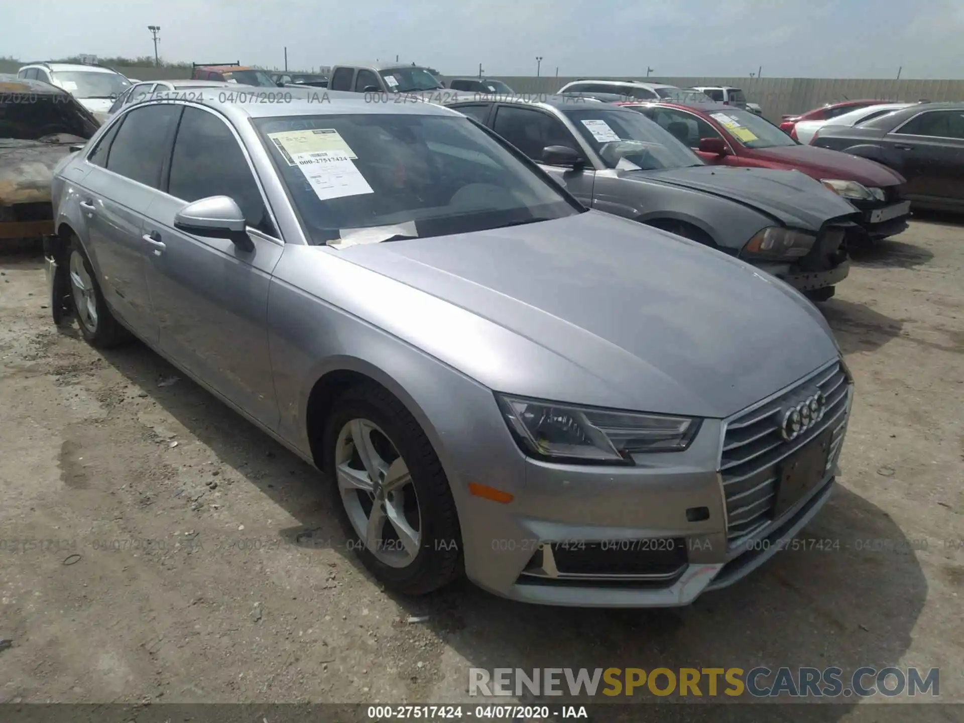 1 Photograph of a damaged car WAUGMAF47KA032604 AUDI A4 2019