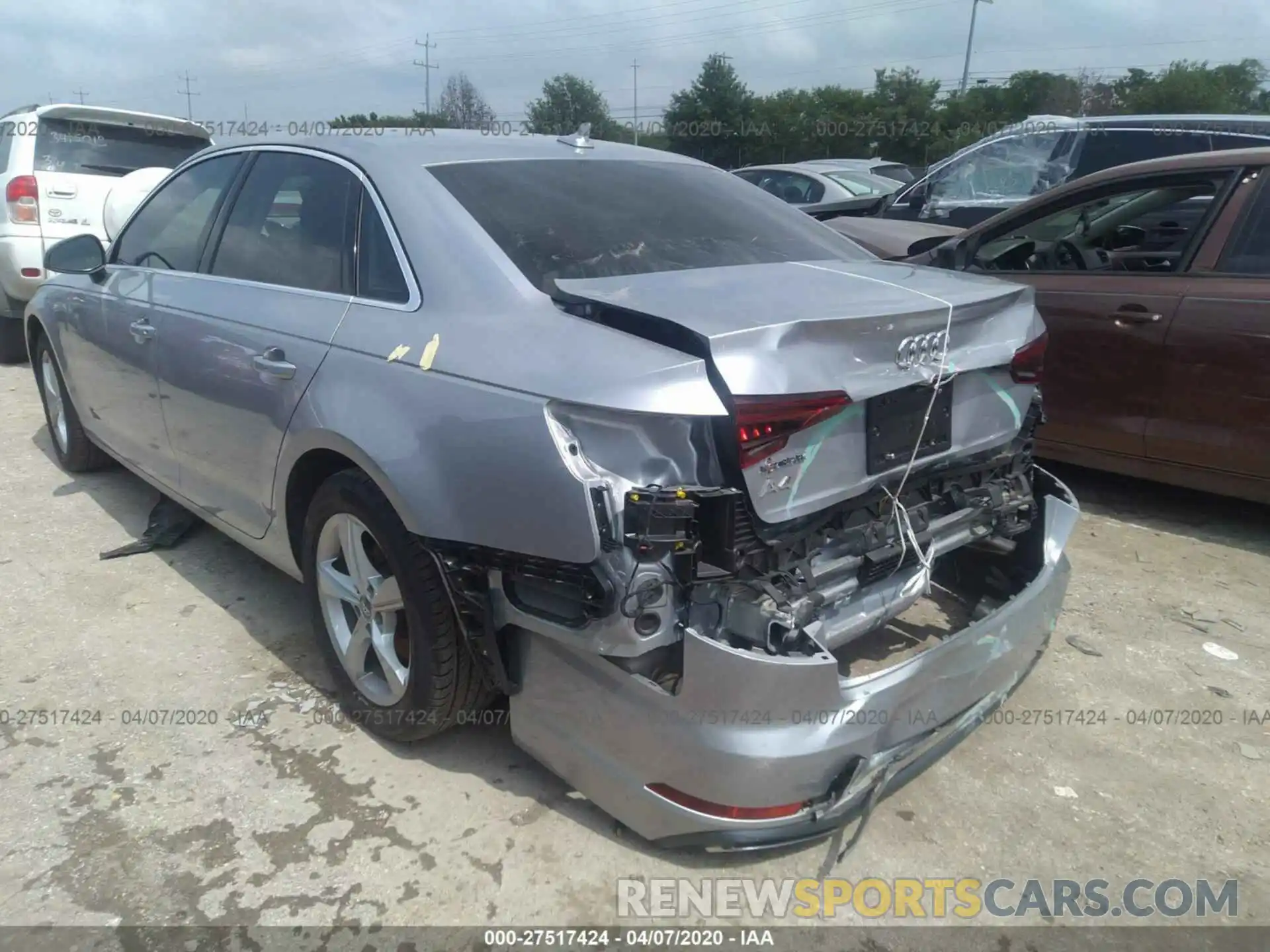 3 Photograph of a damaged car WAUGMAF47KA032604 AUDI A4 2019