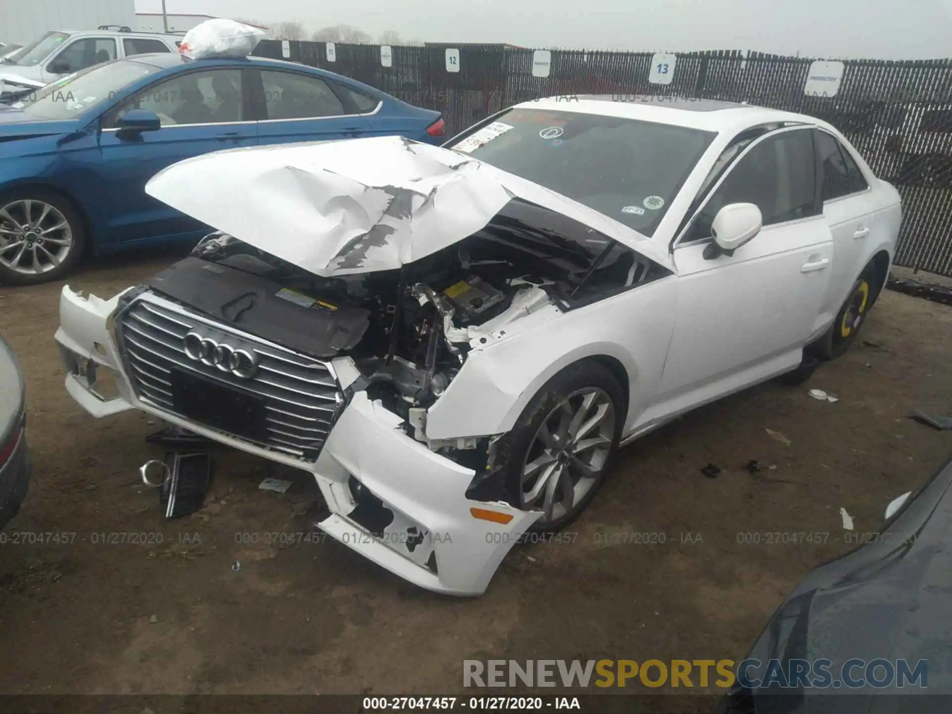 2 Photograph of a damaged car WAUGMAF47KA039746 AUDI A4 2019