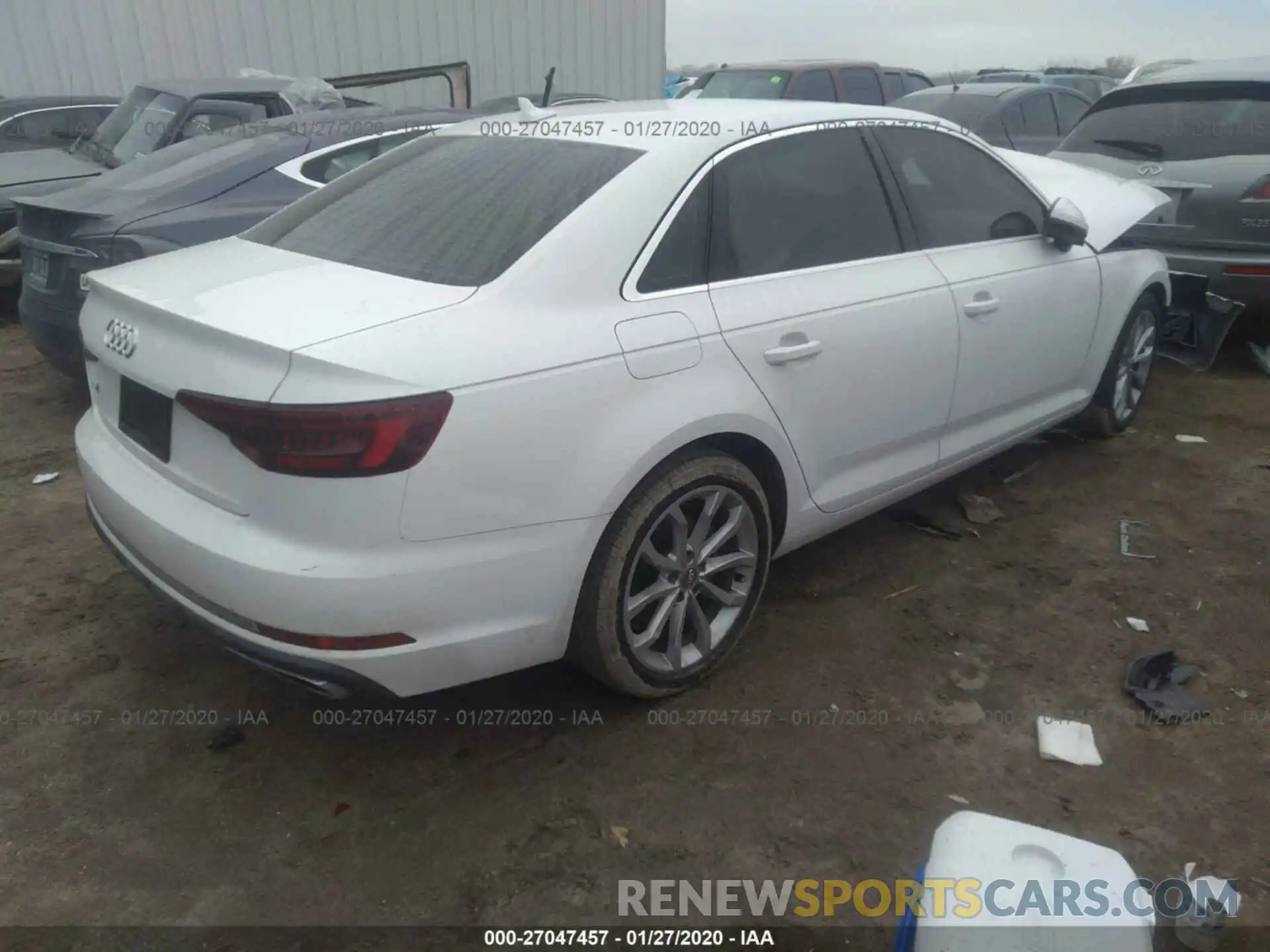 4 Фотография поврежденного автомобиля WAUGMAF47KA039746 AUDI A4 2019