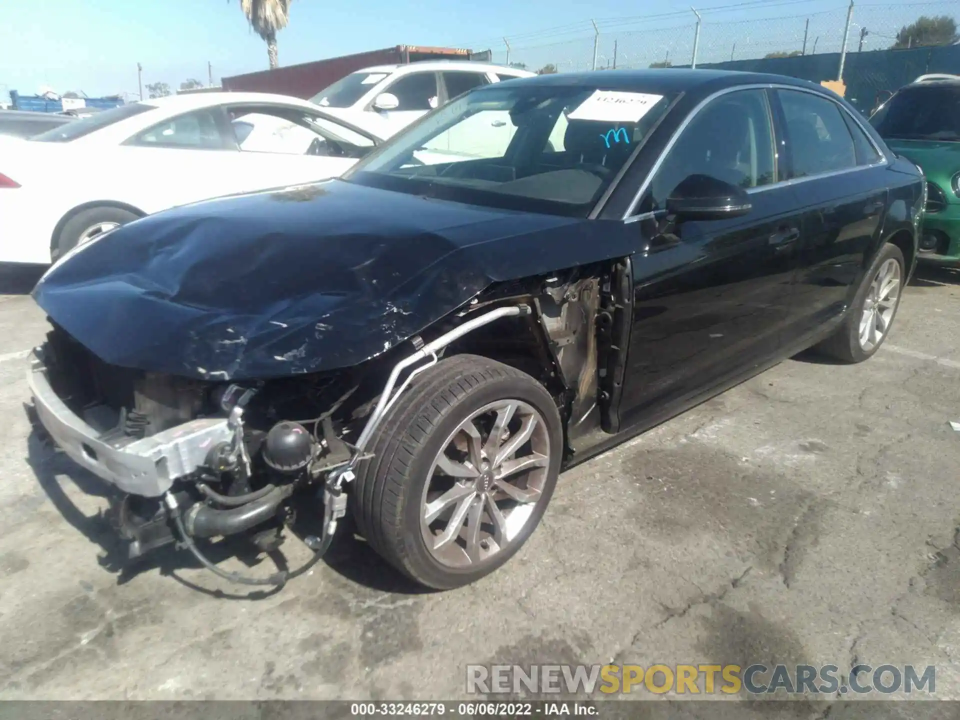 2 Photograph of a damaged car WAUGMAF47KA055526 AUDI A4 2019