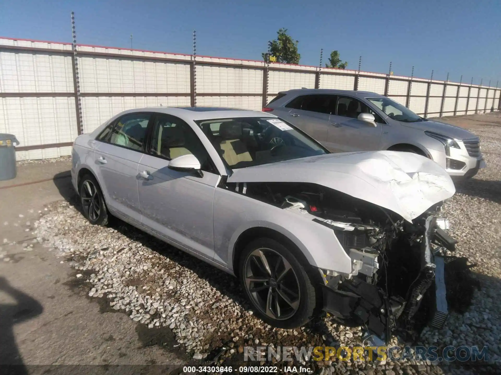 1 Photograph of a damaged car WAUGMAF47KN013530 AUDI A4 2019