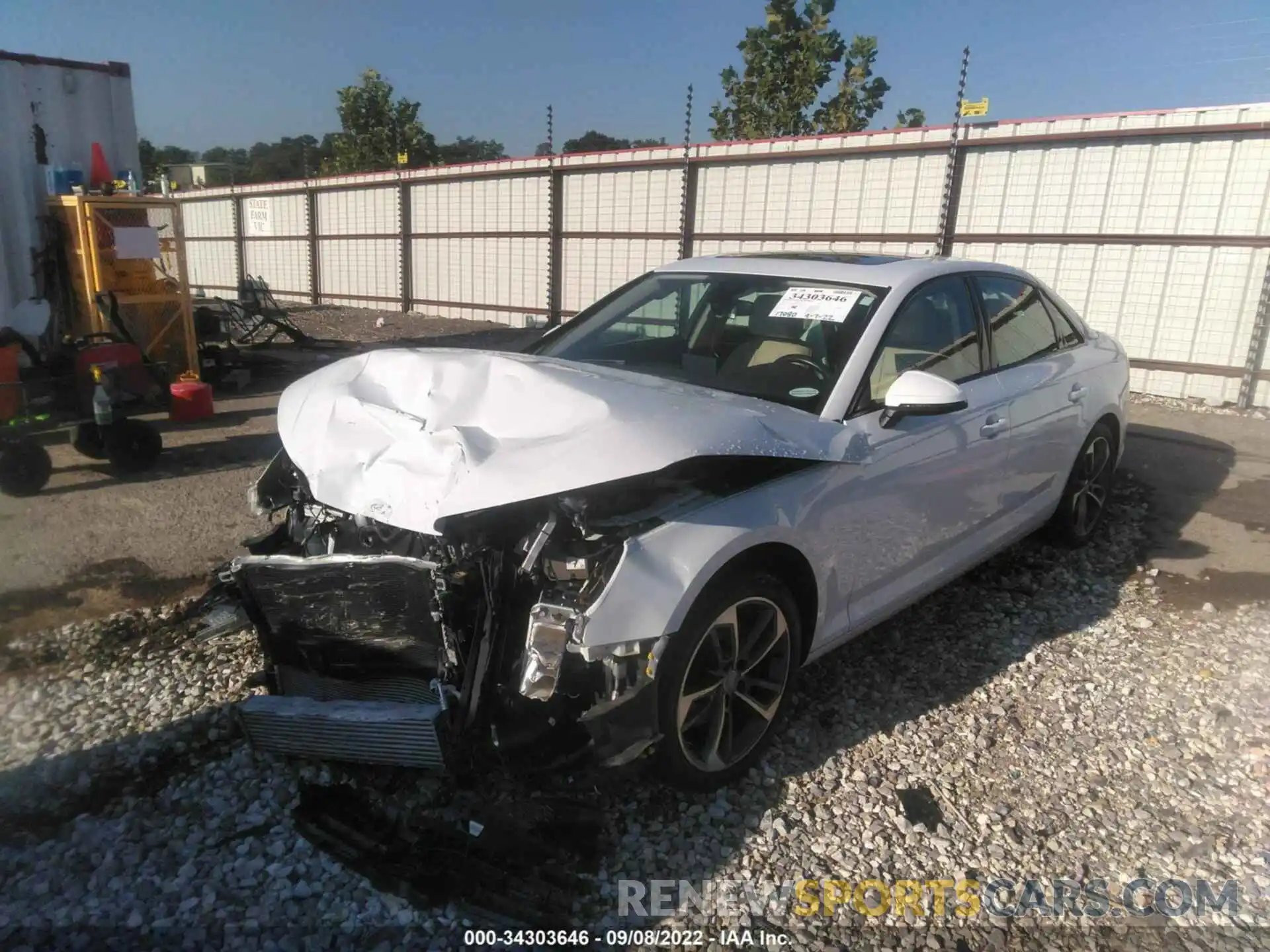 2 Photograph of a damaged car WAUGMAF47KN013530 AUDI A4 2019