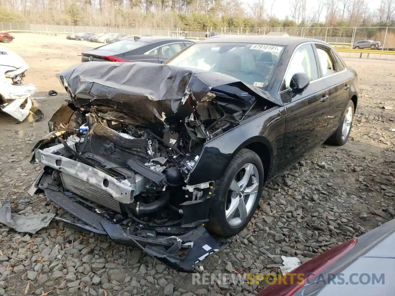 2 Photograph of a damaged car WAUGMAF48KA018582 AUDI A4 2019