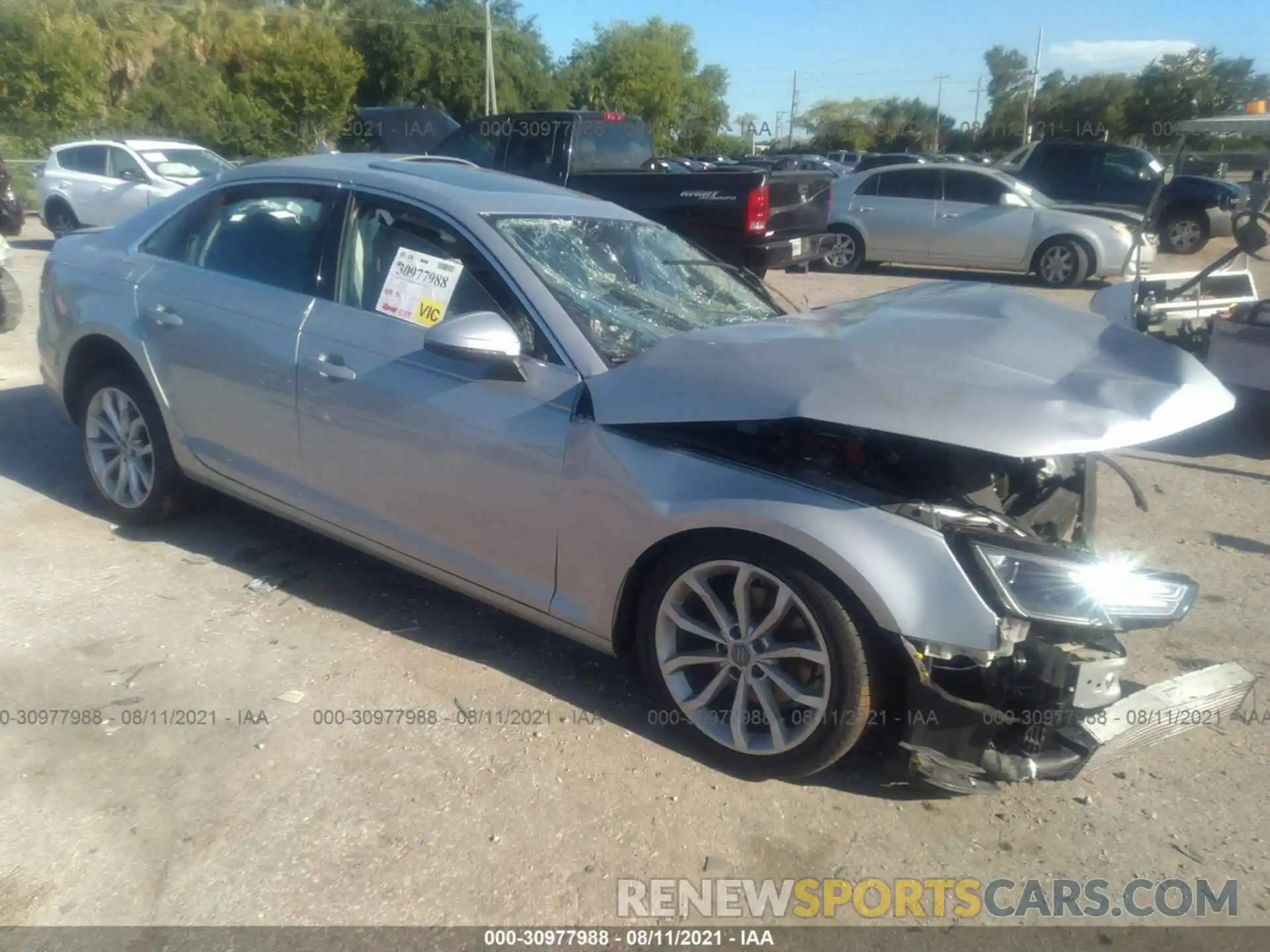 1 Photograph of a damaged car WAUGMAF48KA033275 AUDI A4 2019