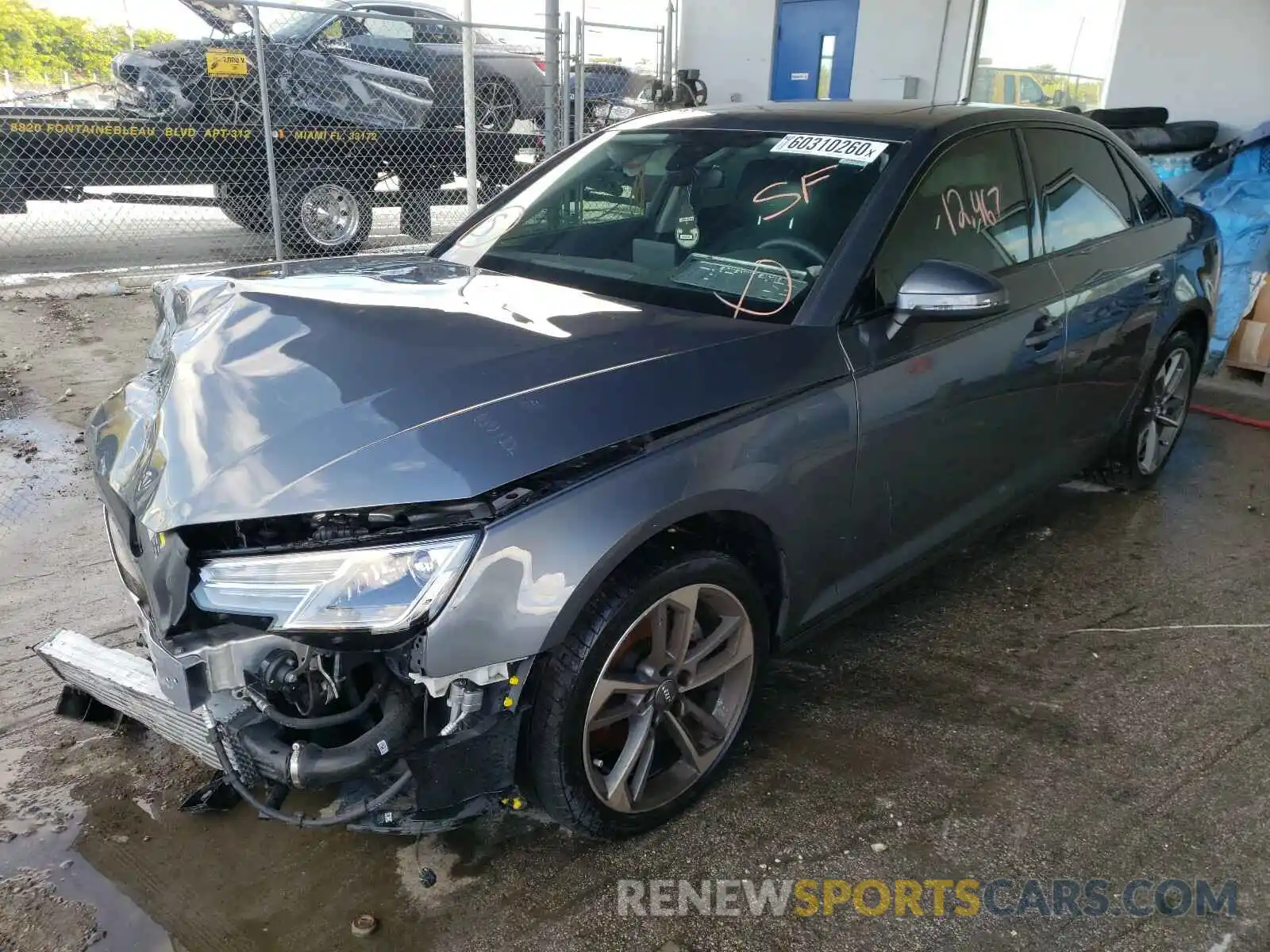 2 Photograph of a damaged car WAUGMAF48KA110047 AUDI A4 2019