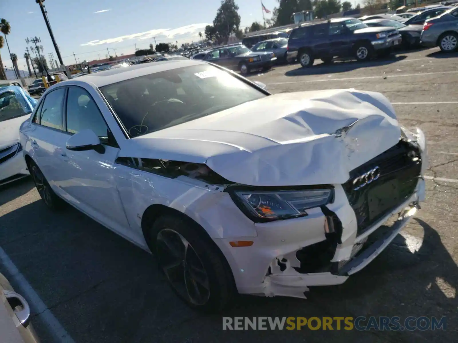 1 Photograph of a damaged car WAUGMAF48KN017019 AUDI A4 2019