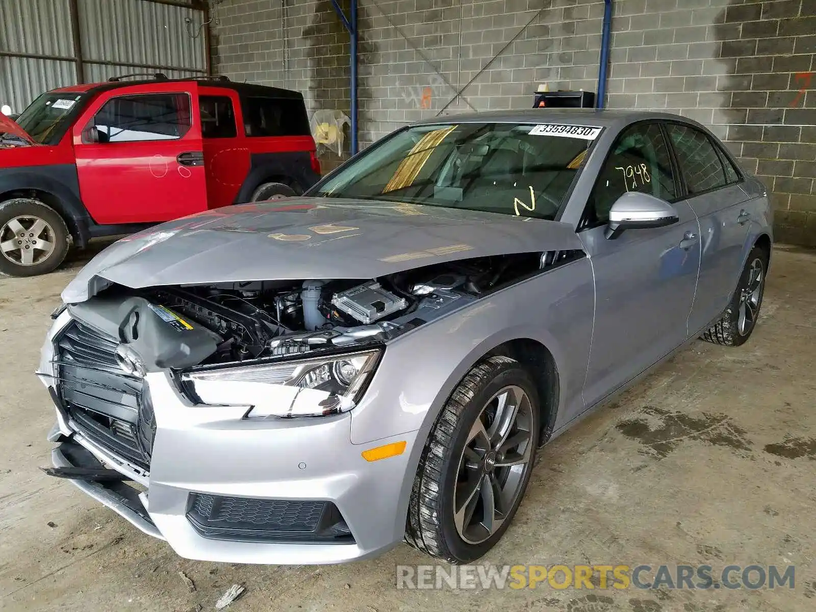 2 Photograph of a damaged car WAUGMAF48KN020325 AUDI A4 2019