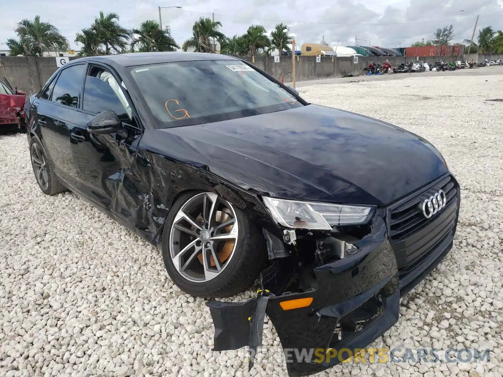 1 Photograph of a damaged car WAUGMAF48KN021040 AUDI A4 2019