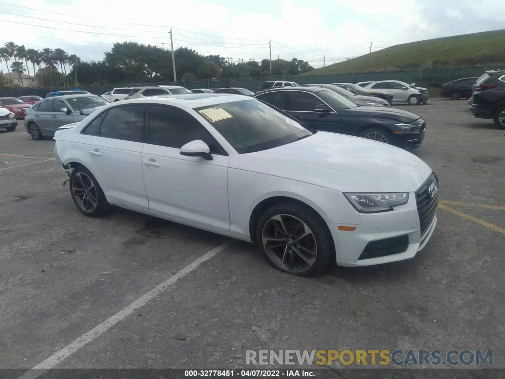 1 Photograph of a damaged car WAUGMAF48KN021930 AUDI A4 2019