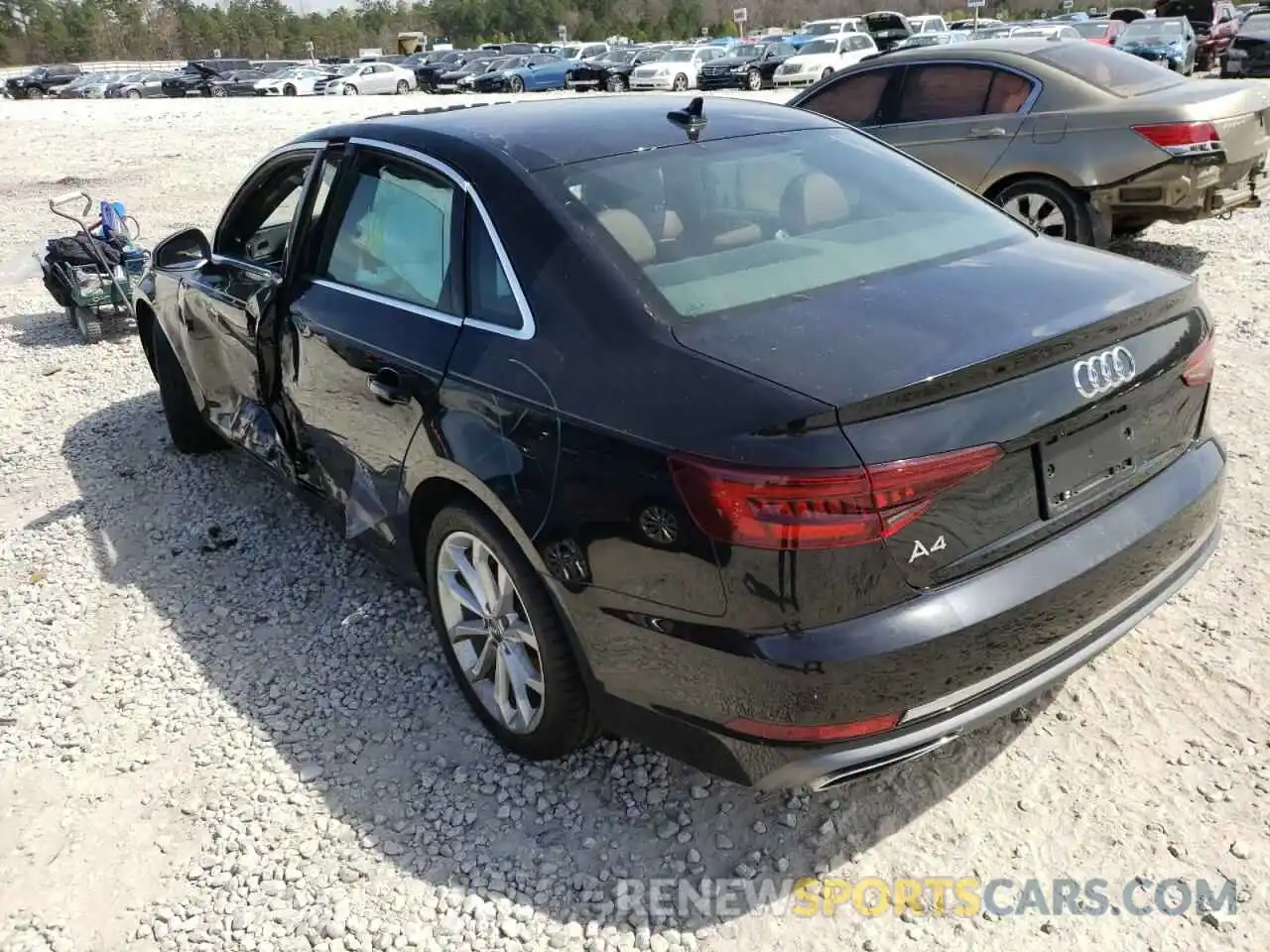 3 Фотография поврежденного автомобиля WAUGMAF49KA010717 AUDI A4 2019