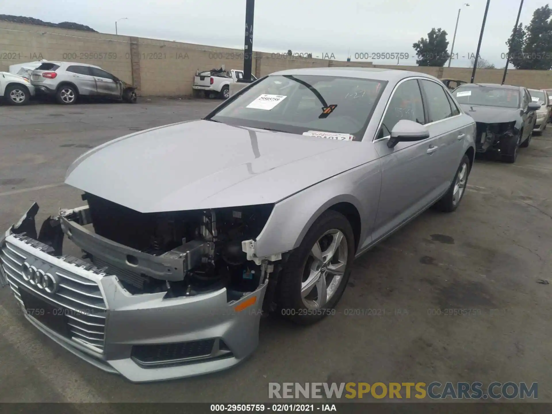 2 Photograph of a damaged car WAUGMAF49KA011656 AUDI A4 2019