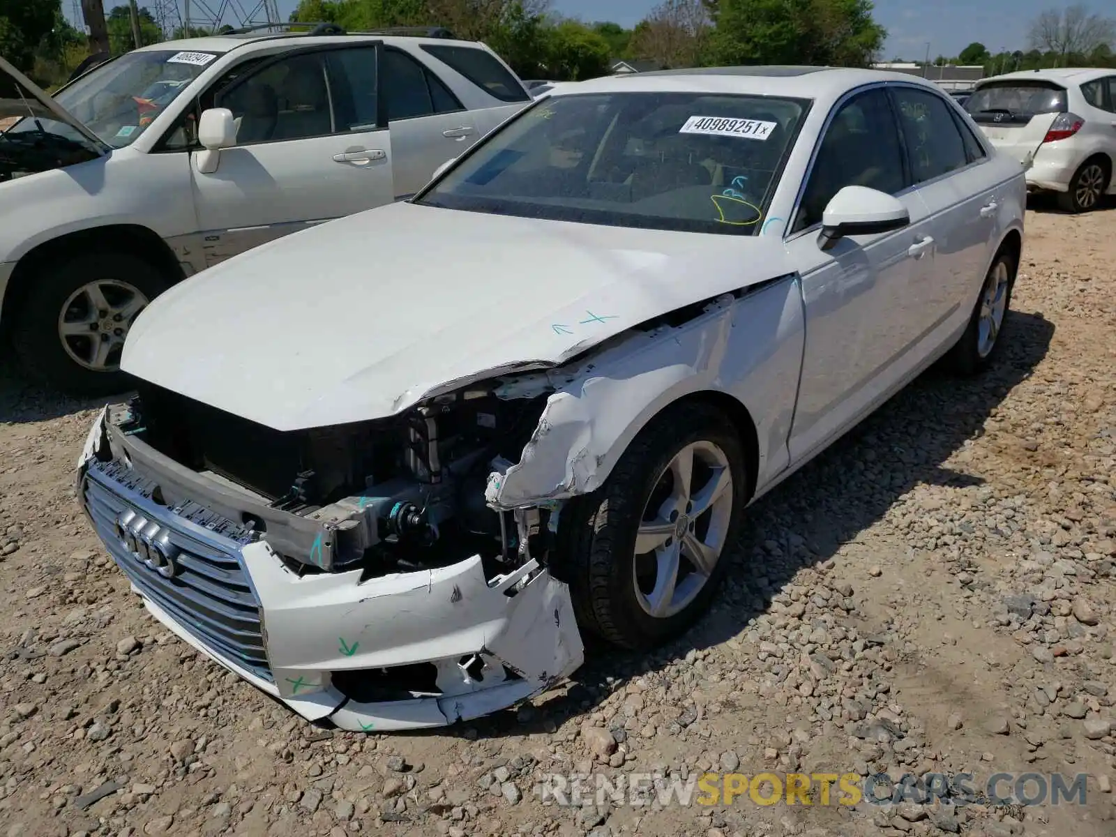 2 Photograph of a damaged car WAUGMAF49KA032524 AUDI A4 2019