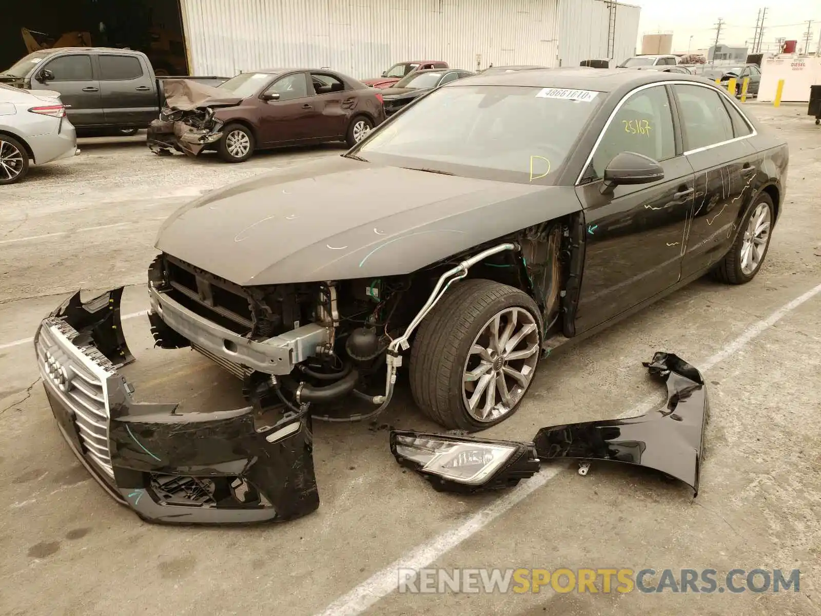 2 Photograph of a damaged car WAUGMAF49KA037495 AUDI A4 2019