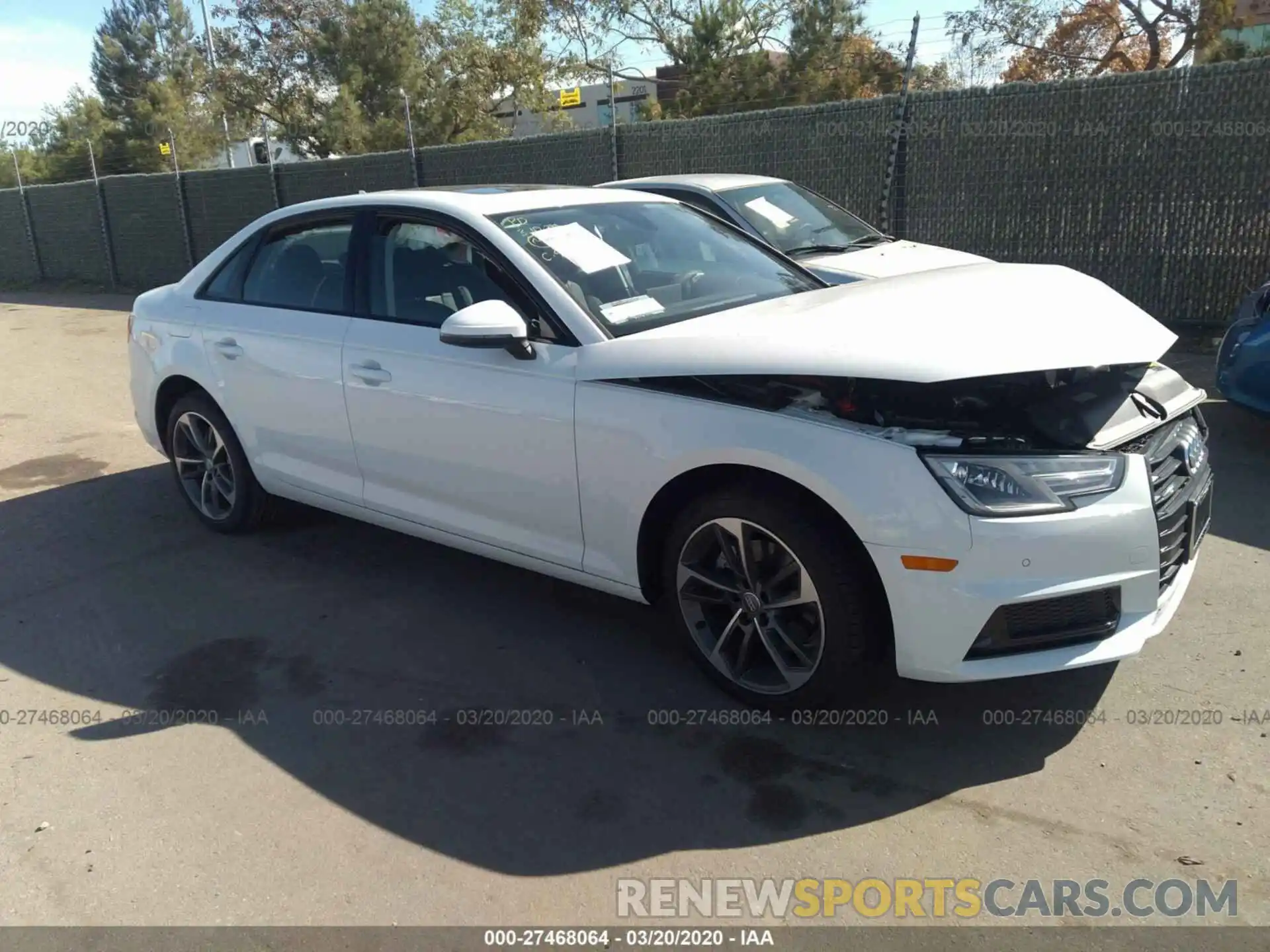 1 Photograph of a damaged car WAUGMAF49KN022035 AUDI A4 2019