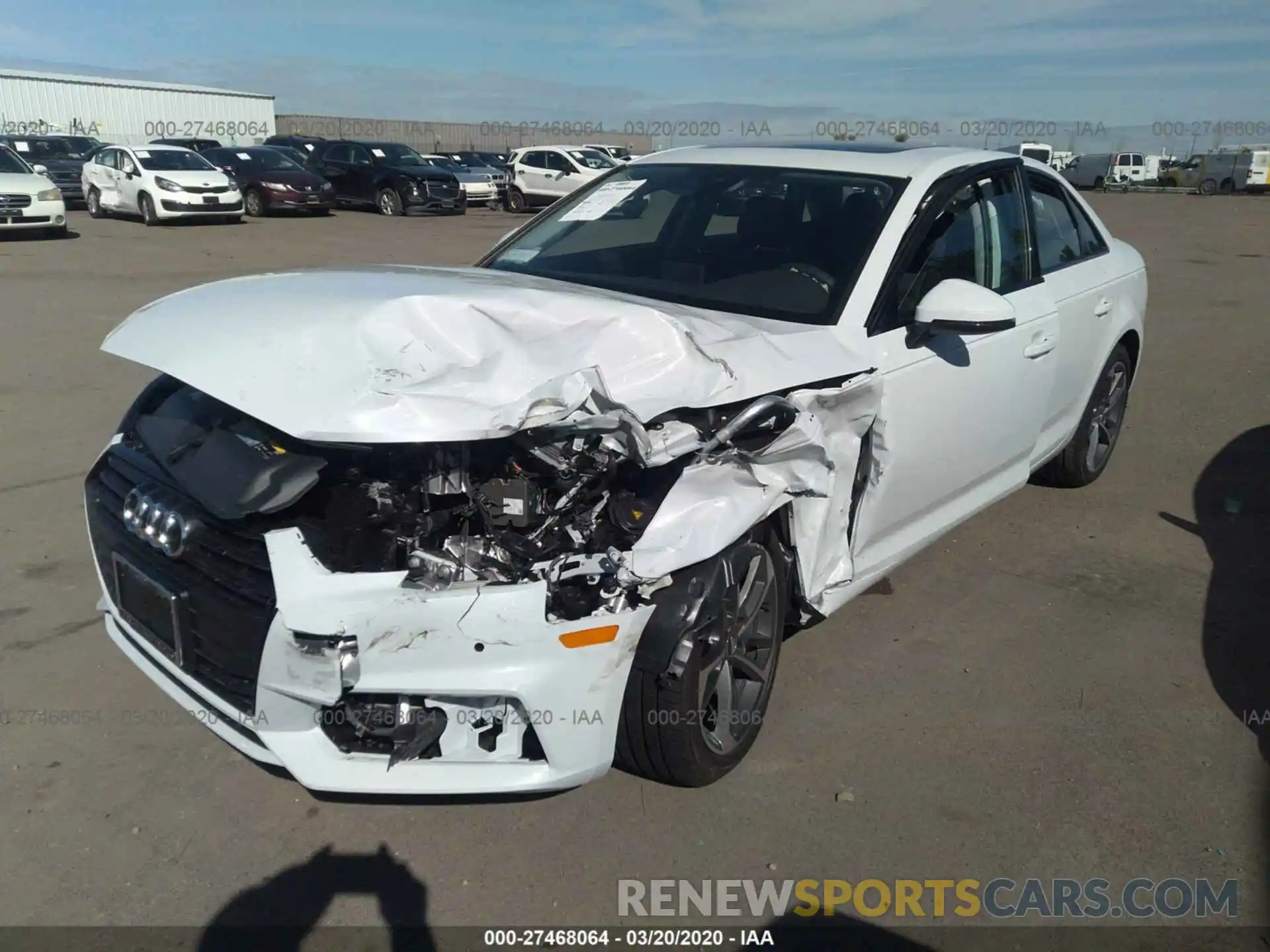 2 Photograph of a damaged car WAUGMAF49KN022035 AUDI A4 2019