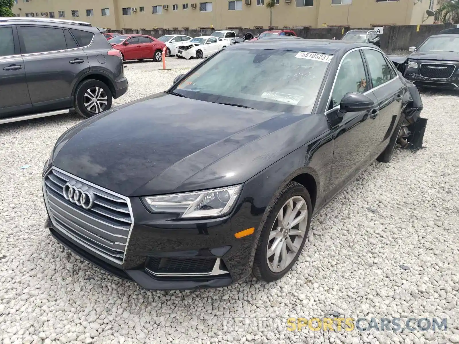 2 Photograph of a damaged car WAUGMAF4XKN002828 AUDI A4 2019