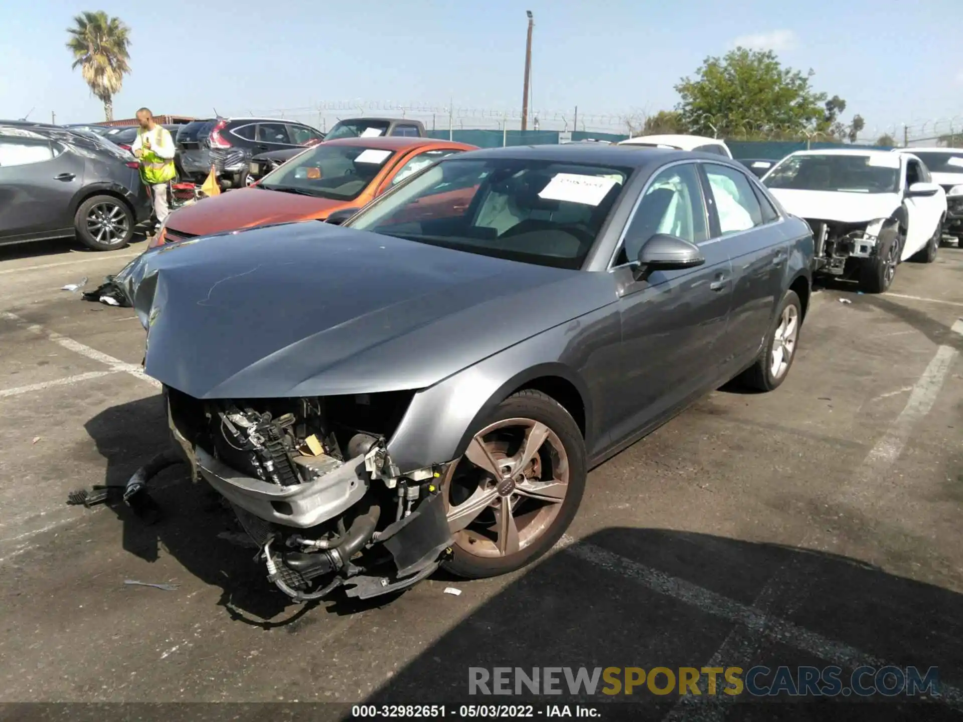 2 Photograph of a damaged car WAUGMAF4XKN006734 AUDI A4 2019