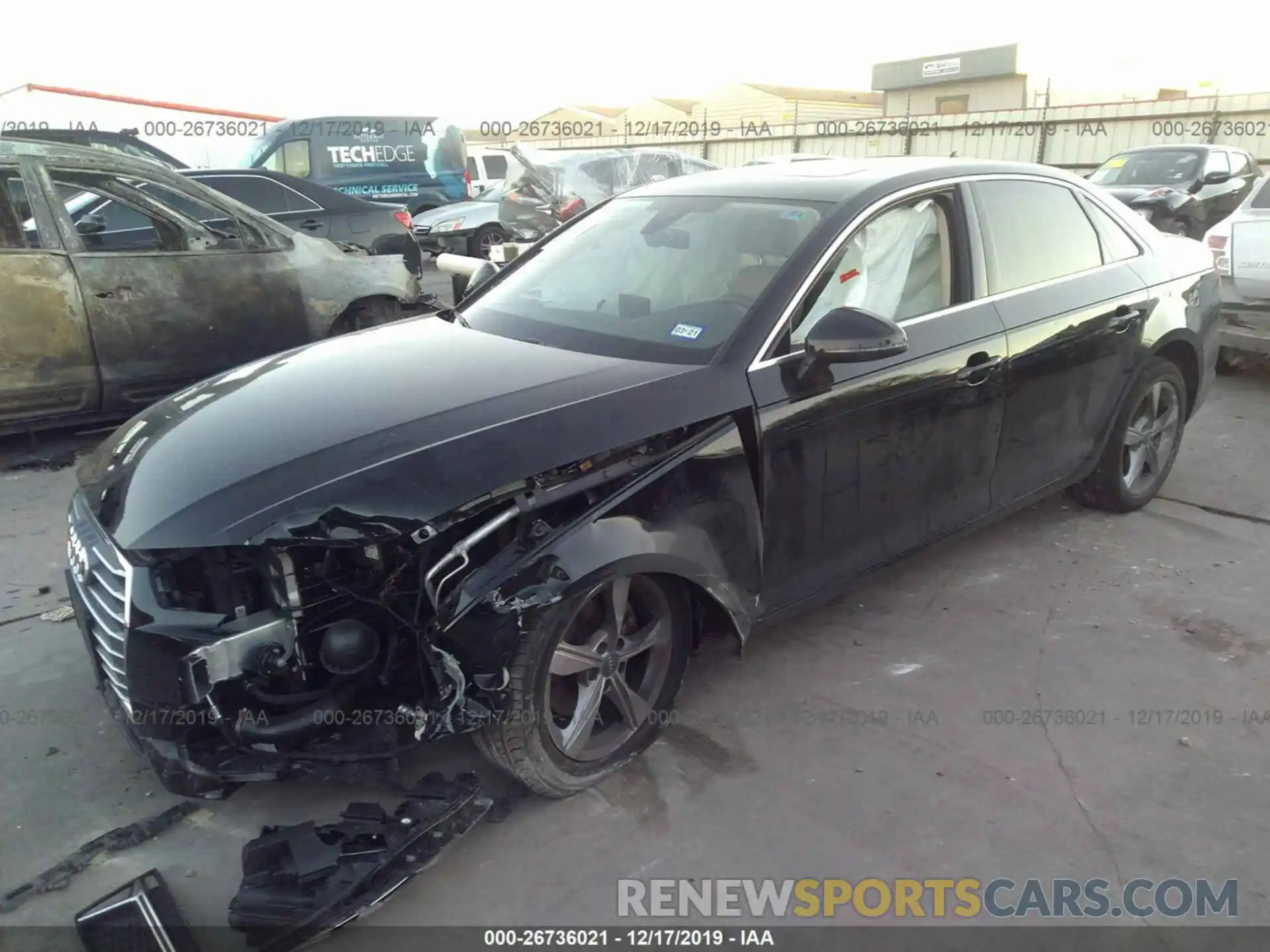 2 Photograph of a damaged car WAUGMAF4XKN007317 AUDI A4 2019