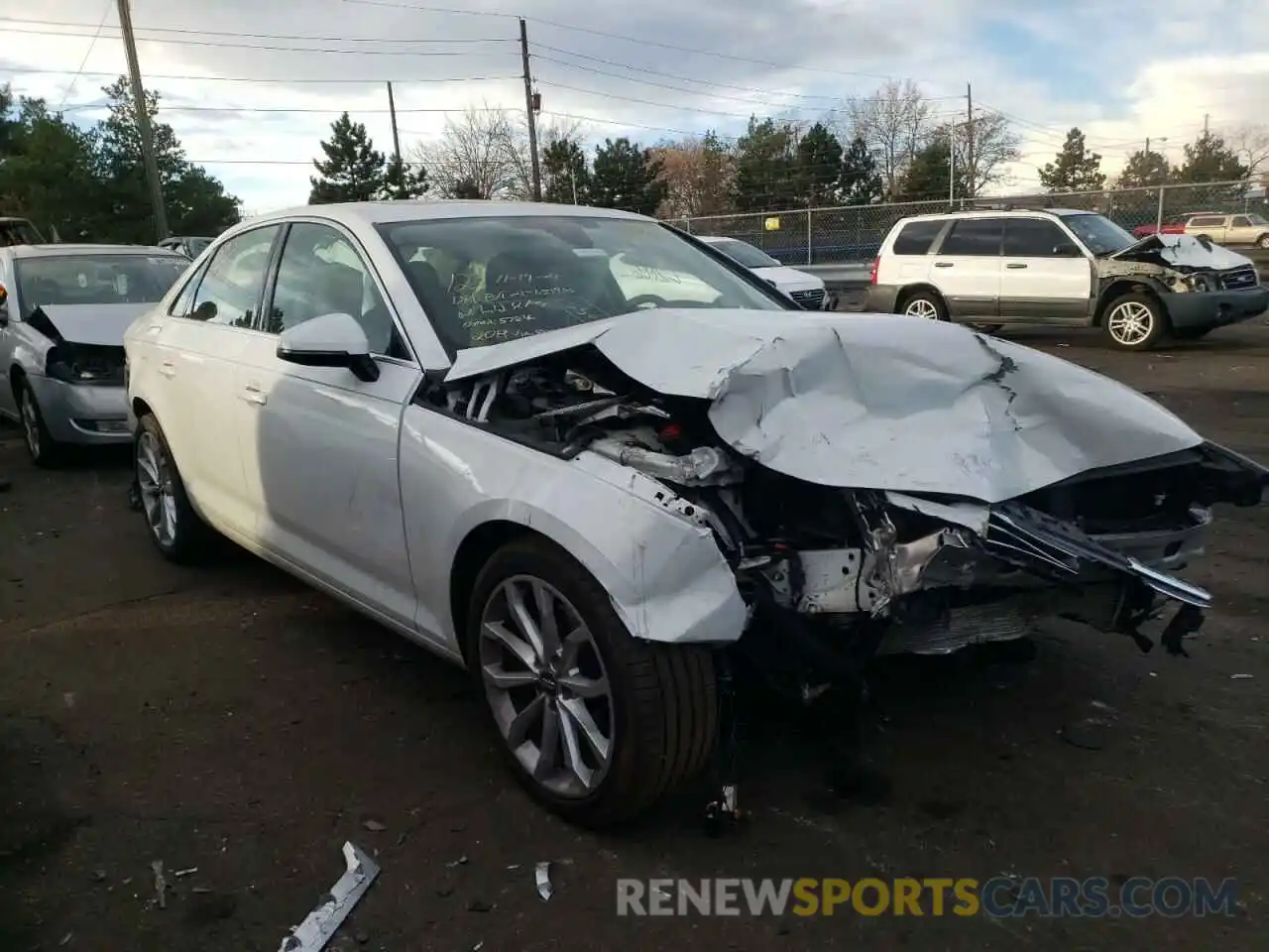 1 Photograph of a damaged car WAUGMAF4XKN008001 AUDI A4 2019