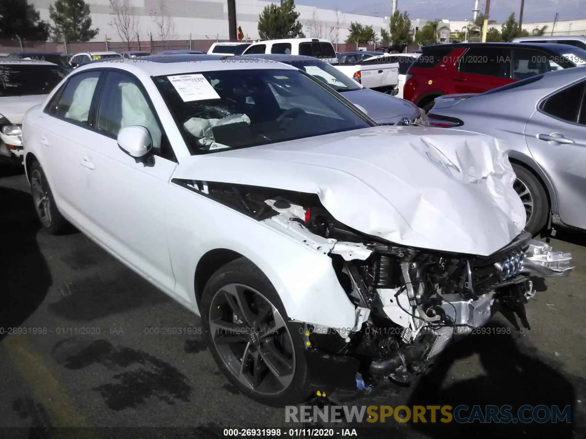 1 Photograph of a damaged car WAUGMAF4XKN018575 AUDI A4 2019