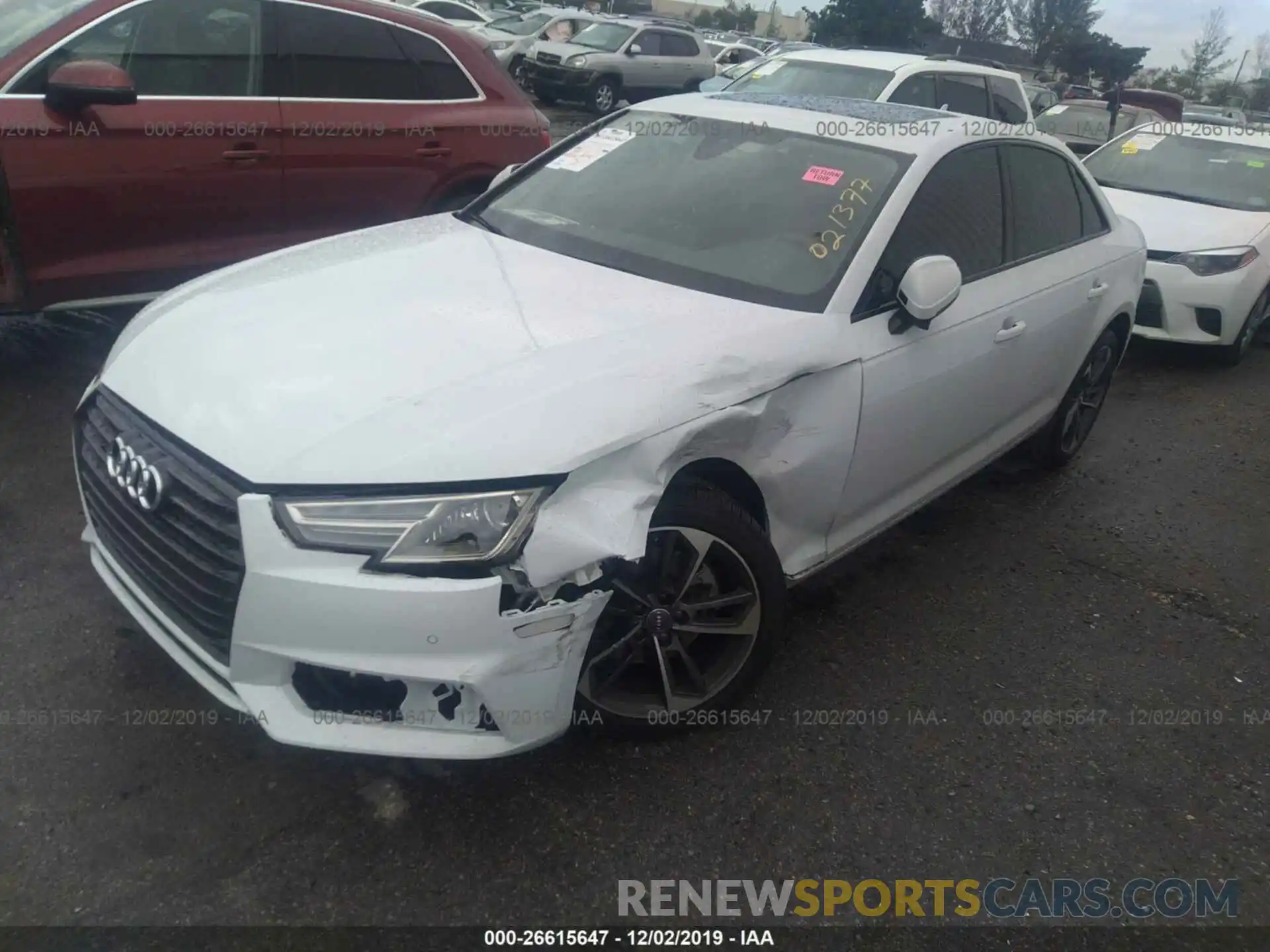 2 Photograph of a damaged car WAUGMAF4XKN021377 AUDI A4 2019