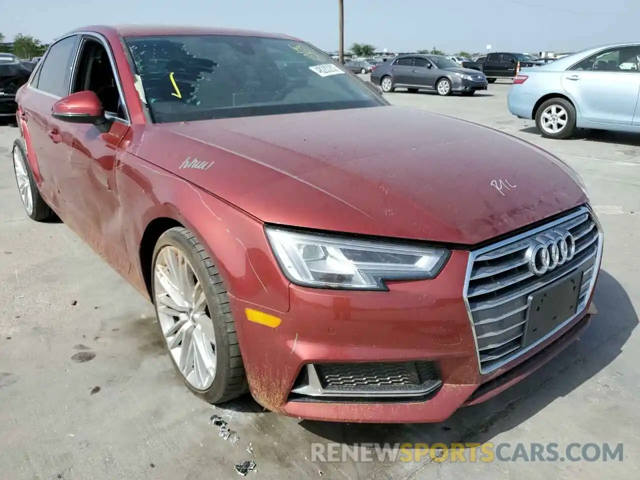 1 Photograph of a damaged car WAUHMAF40KA056053 AUDI A4 2019